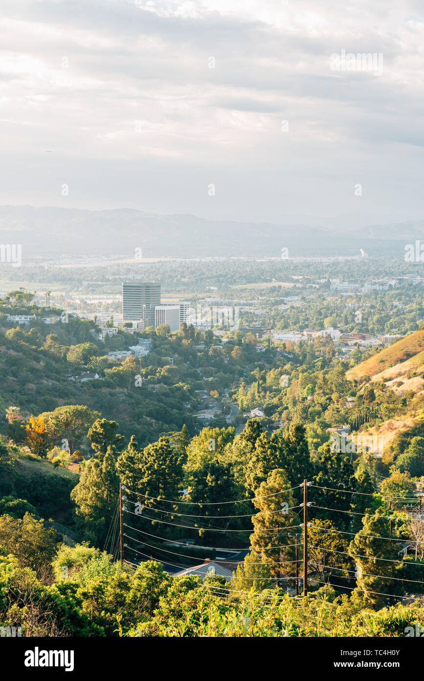 San Fernando Valley panorama da Mulholland Drive a Los Angeles, California  Foto stock - Alamy