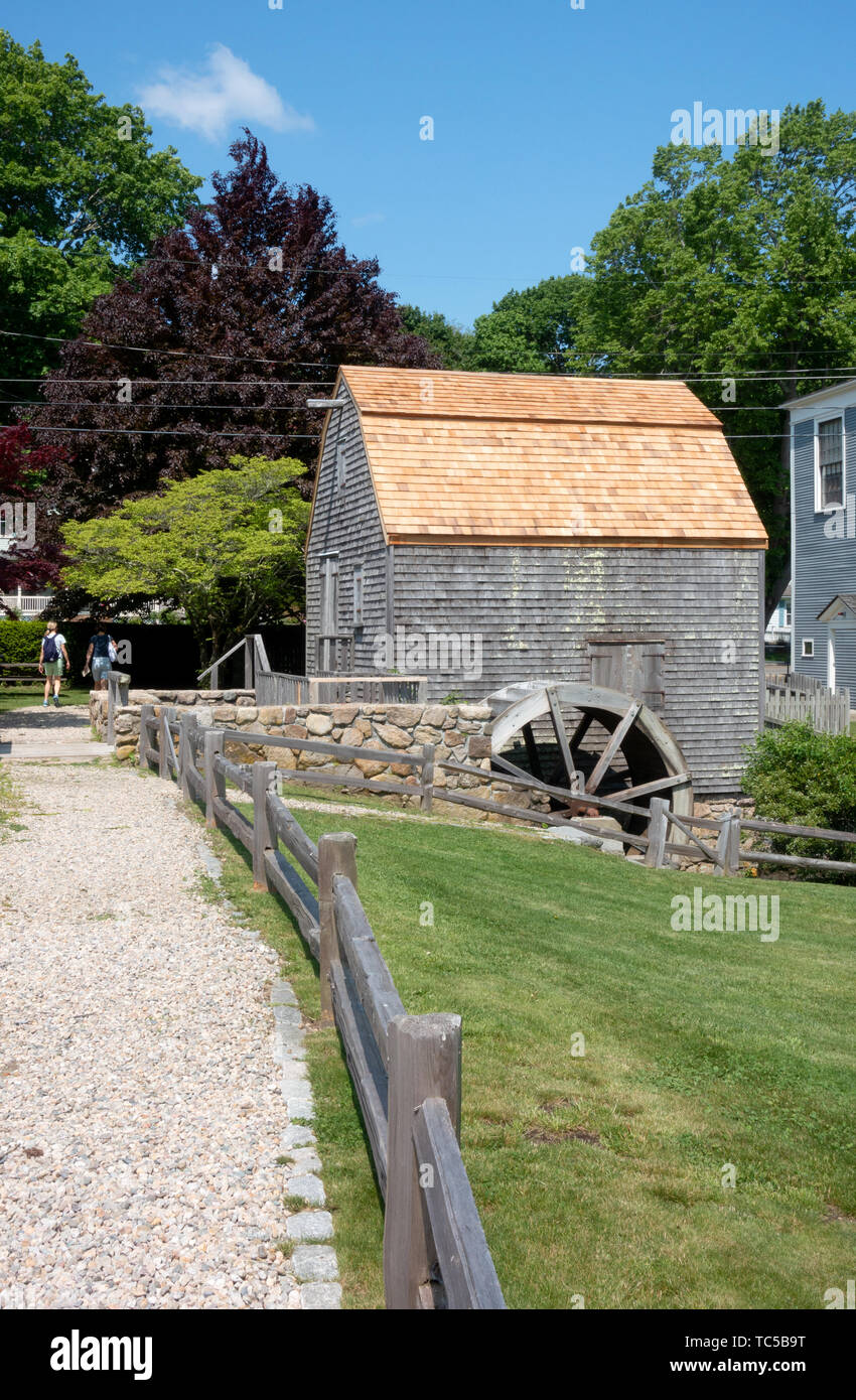Scenic Dexter Grist Mill in sandwich, Cape Cod, Massachusetts, STATI UNITI D'AMERICA Foto Stock