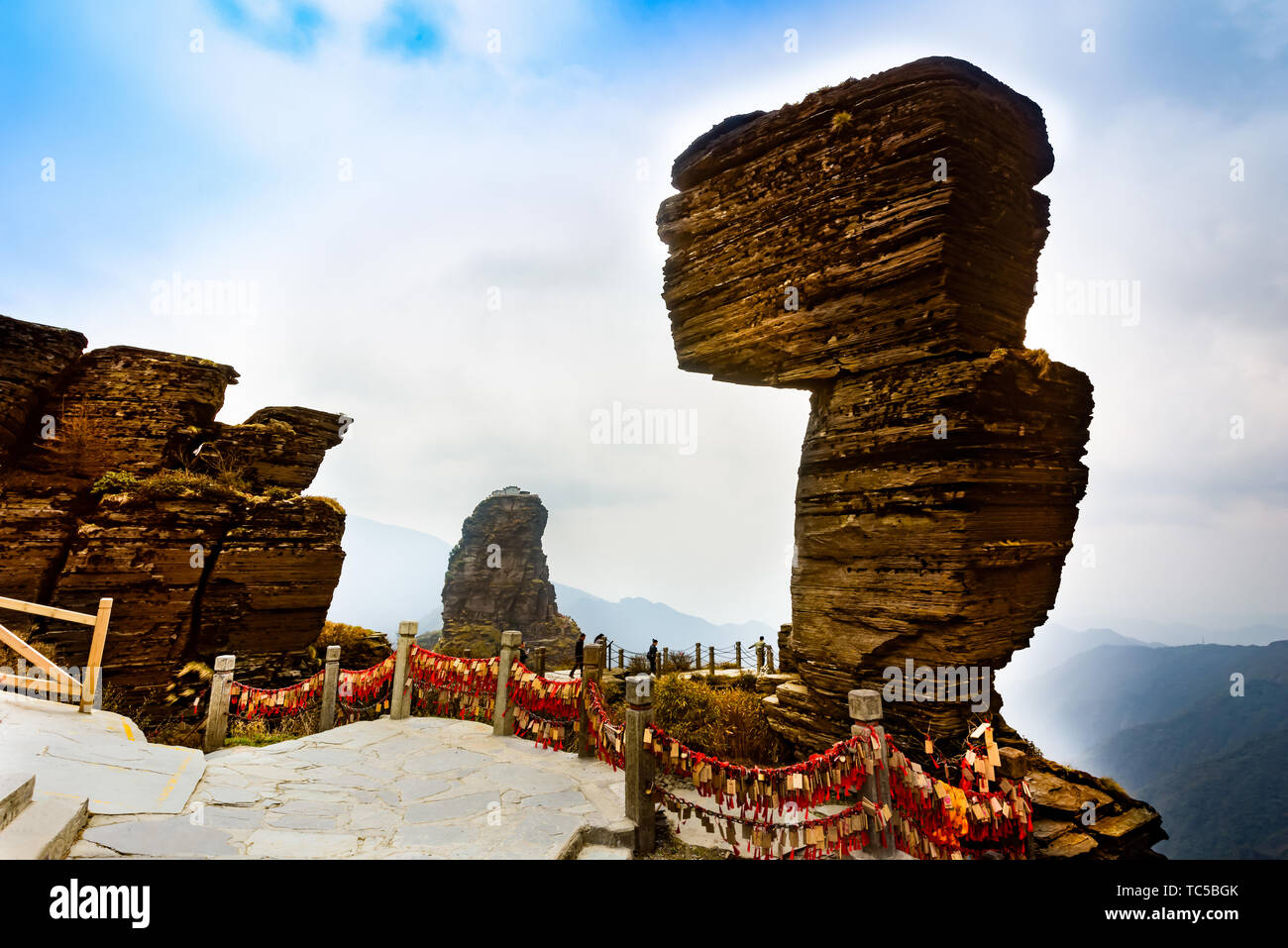 Scenario di Van Jingshan, Tongren Città, Guizhou Foto Stock