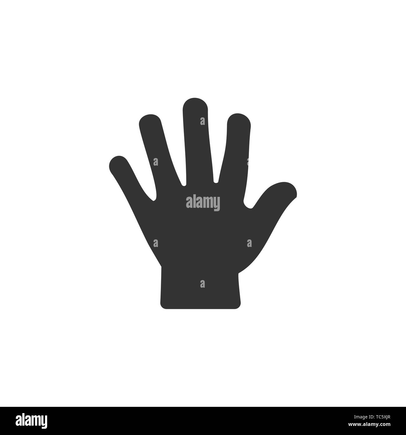 Corpo rileva il tatto. Icona della mano su uno sfondo bianco. Isolato illustrazione vettoriale Illustrazione Vettoriale