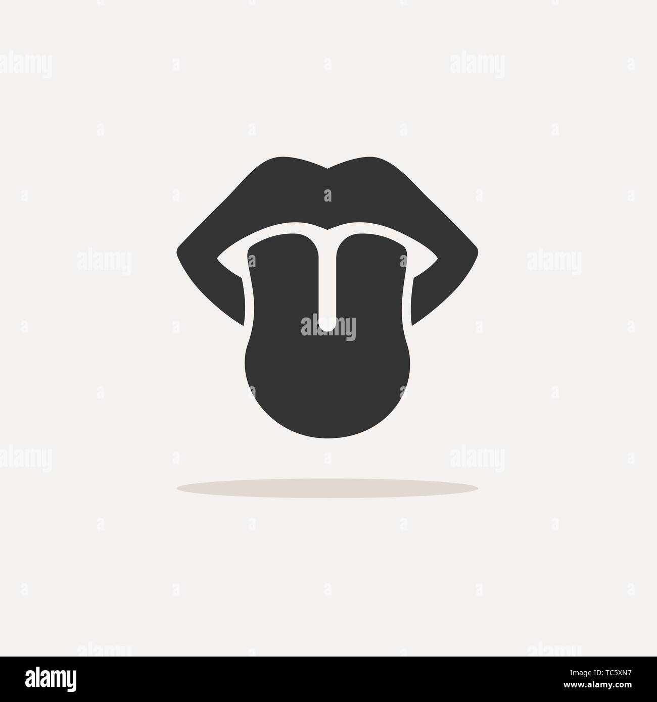 Corpo rileva il gusto. Icona del timone con ombra su sfondo beige Illustrazione Vettoriale