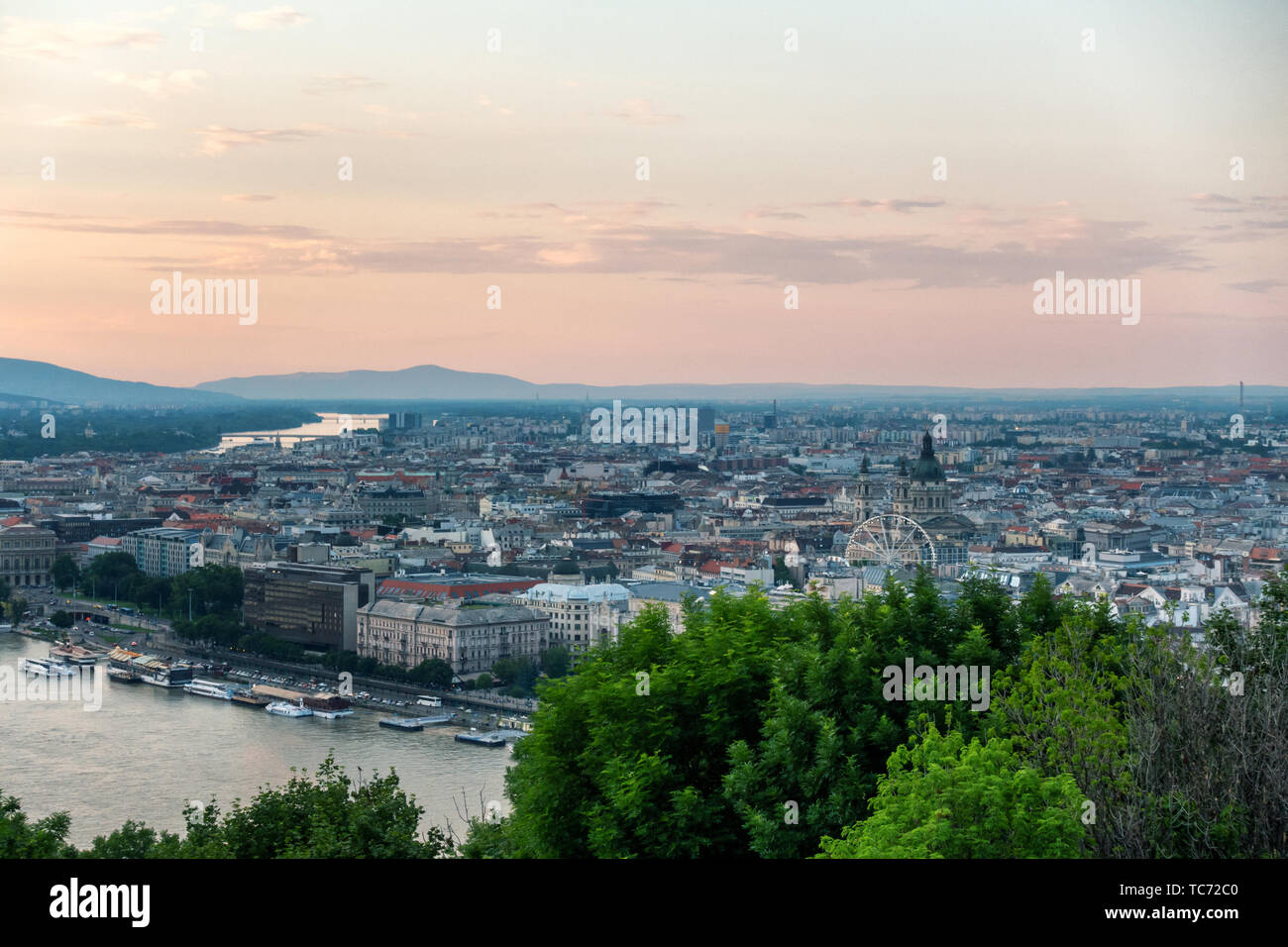 Una bella vista di Budapest Ungheria Foto Stock