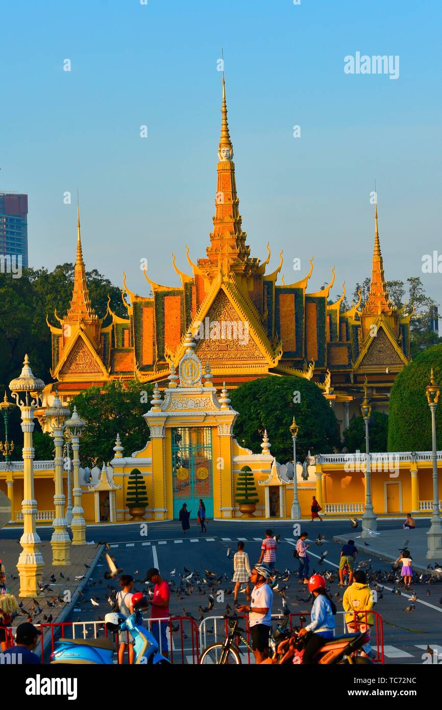 Palazzo Reale,Phnom Penh,Cambogia,sud est asiatico. Foto Stock