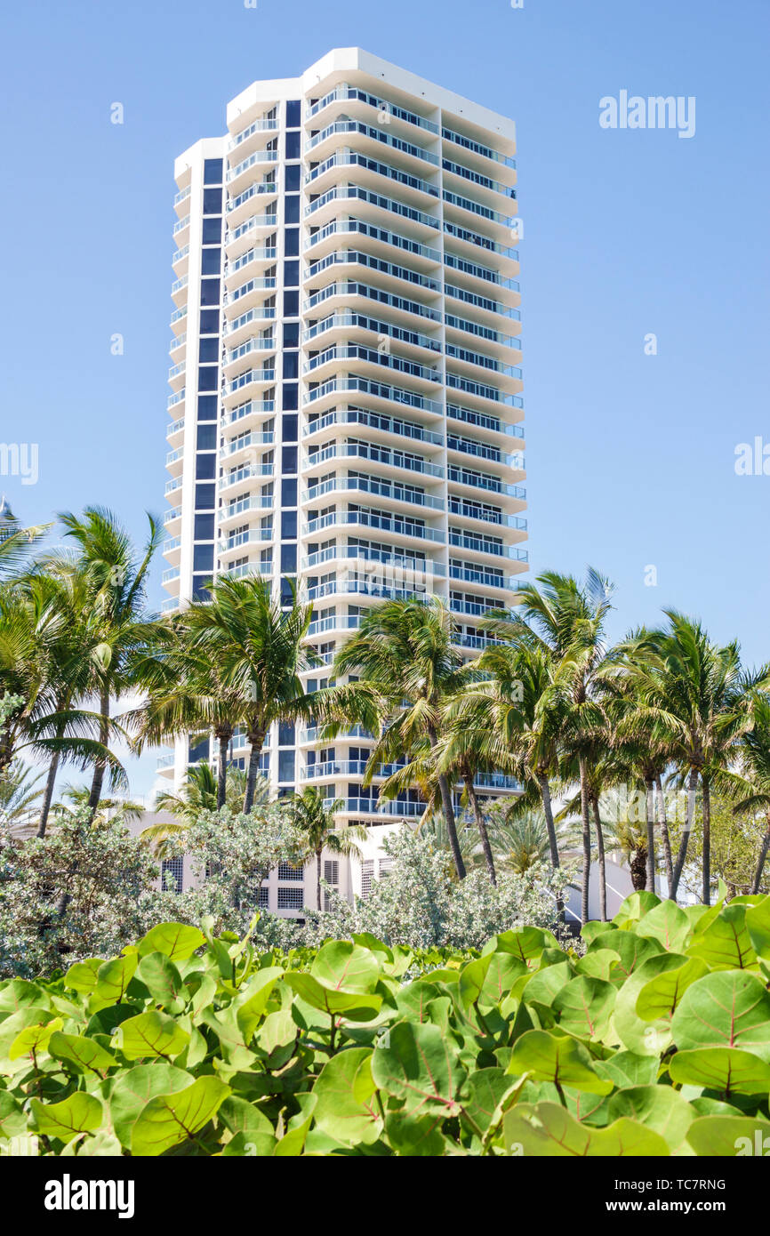 Miami Beach Florida, North Beach, St Saint Tropez fronte Oceano, grattacieli grattacieli edificio edifici condominio appartamento residenziale apa Foto Stock