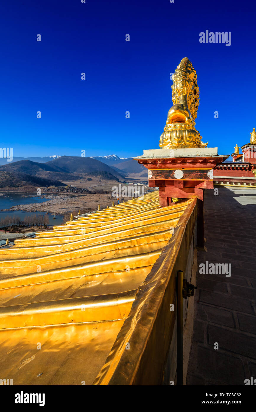 Shangri-La Tempio Songzanlin (piccolo palazzo del Potala) Foto Stock