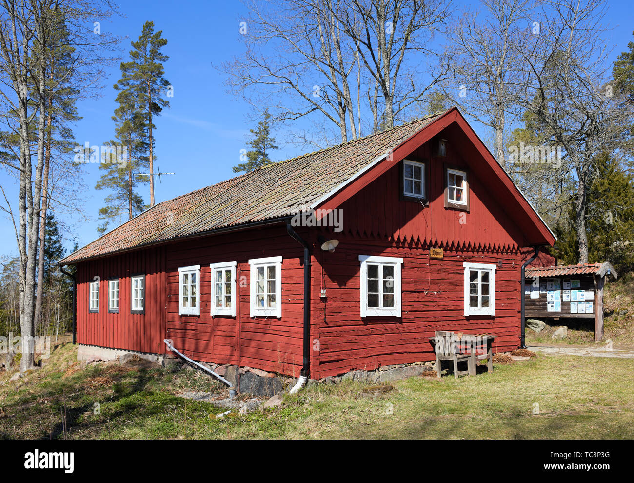 Cafe casa in Tivedstorp, Tiveden National Park, Svezia Foto Stock