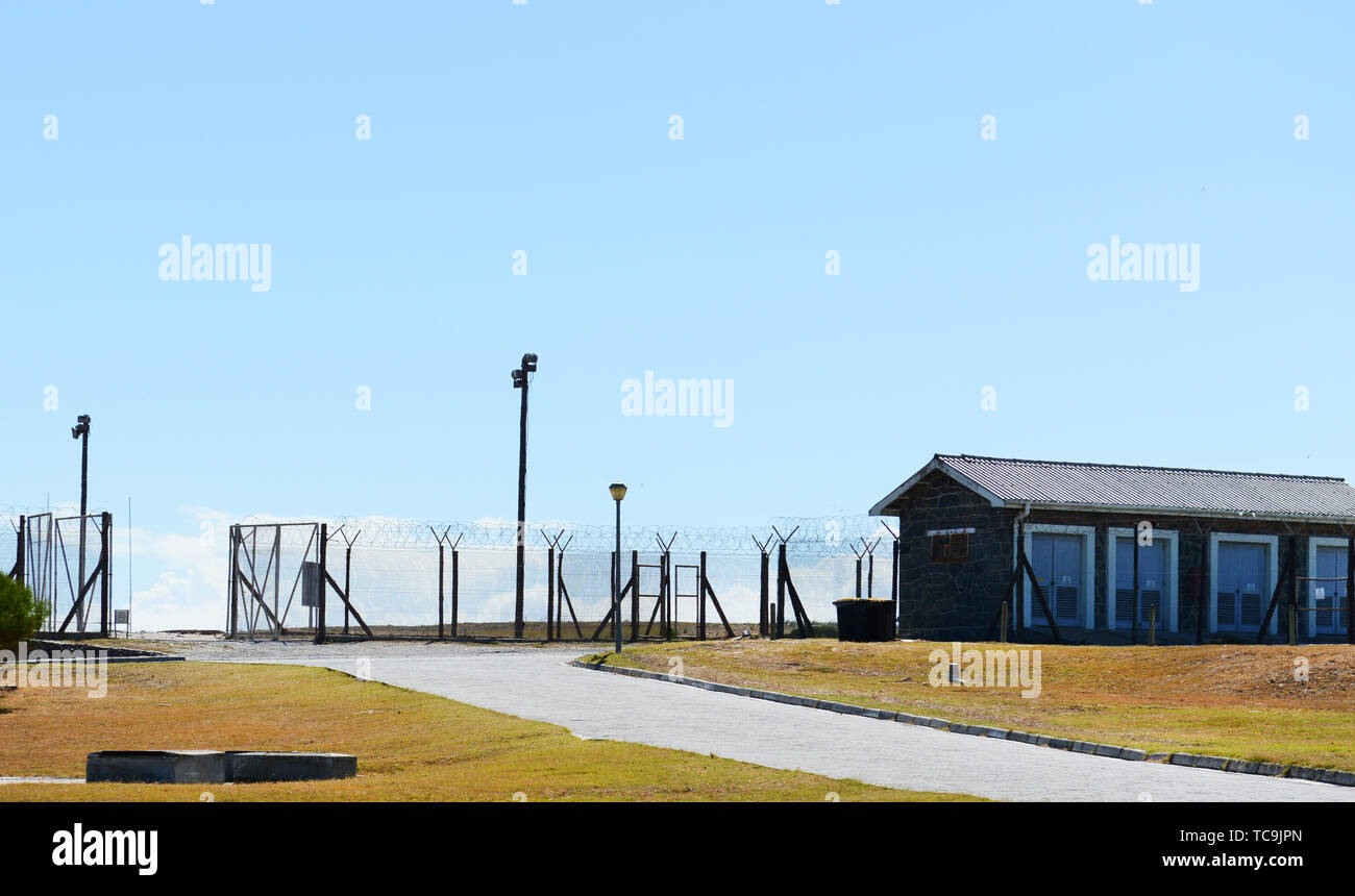 Il carcere di massima sicurezza di Robben Island è stata utilizzata tra gli anni di 1961 al 1991. Foto Stock