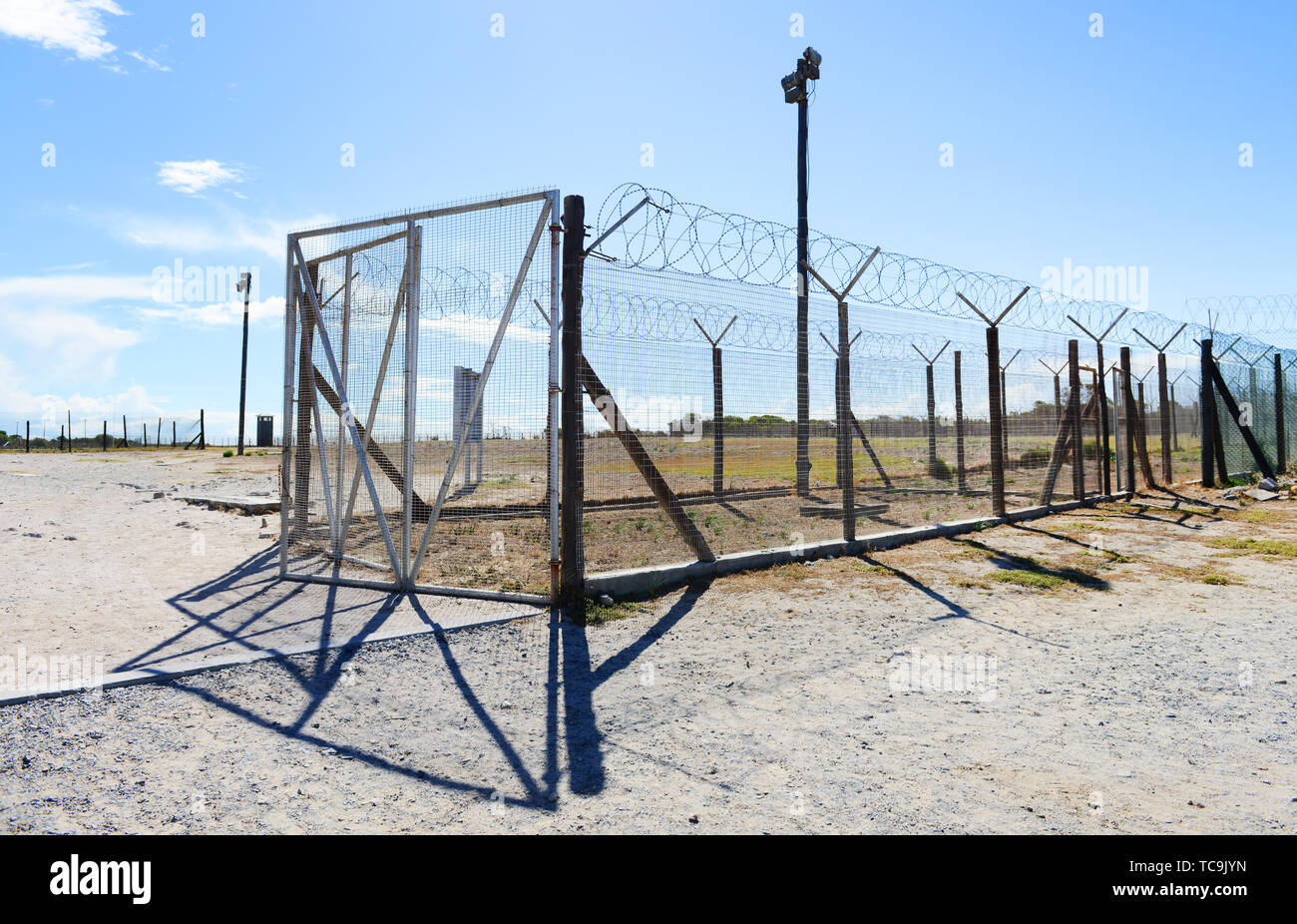 Il carcere di massima sicurezza di Robben Island è stata utilizzata tra gli anni di 1961 al 1991. Foto Stock