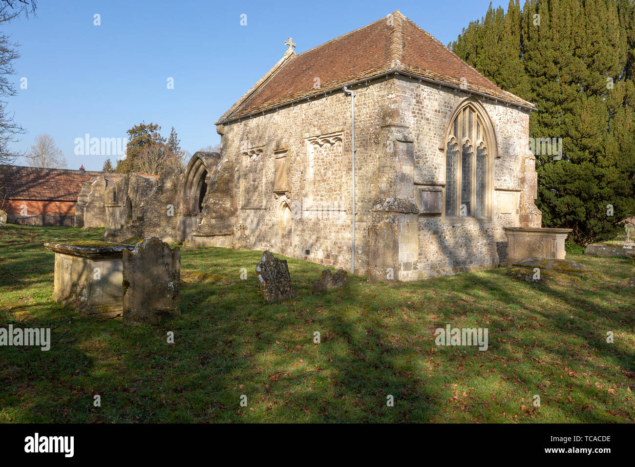 Chiesa di San Leonardo, Sutton Veny, Wiltshire, Inghilterra, Regno Unito Foto Stock