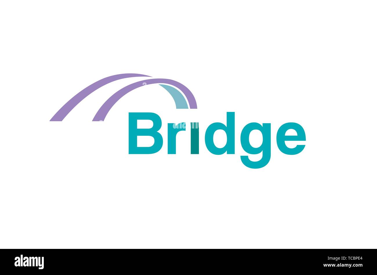 Tipografia ponte simbolo a lettera Logo Design Illustrazione Illustrazione Vettoriale