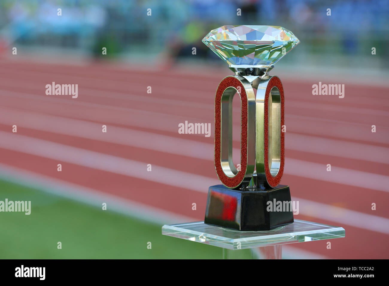 Roma, Italia - Jun 06: il trofeo della IAAF Diamond League 2019 Golden Gala Pietro Mennea a Roma (credito: Mickael Chavet/Zuma/Alamy Live News) Foto Stock