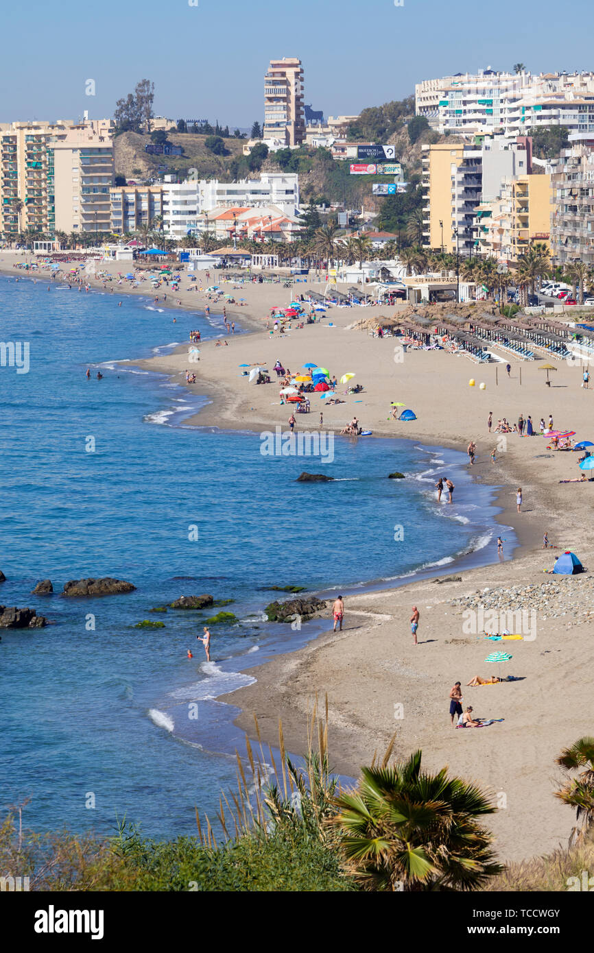 Carvajal, Costa del Sol, provincia di Malaga, Andalusia, Spagna meridionale. Foto Stock