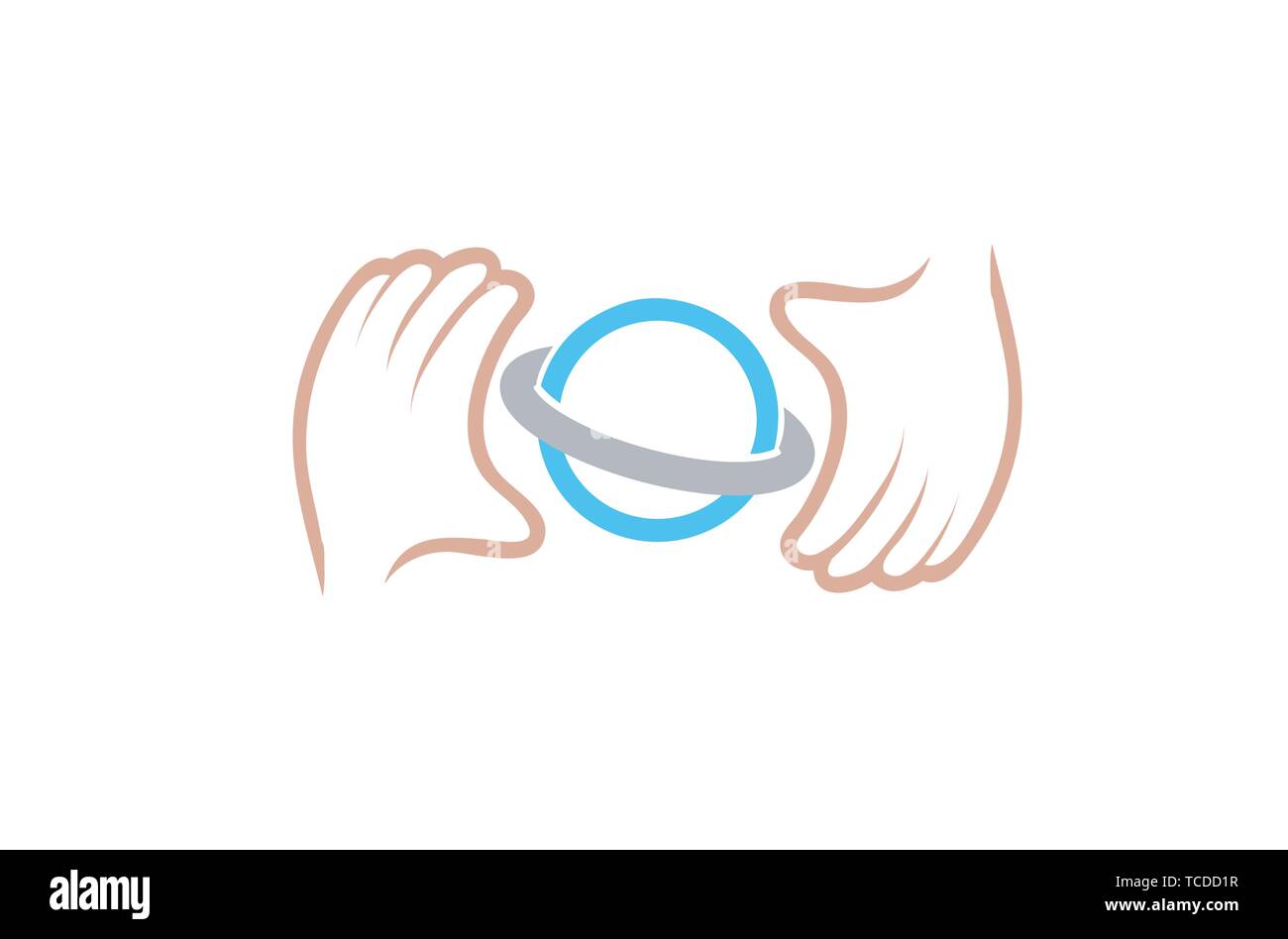 Kid Planet Space Kid icona del simbolo del logo Illustrazione Vettoriale