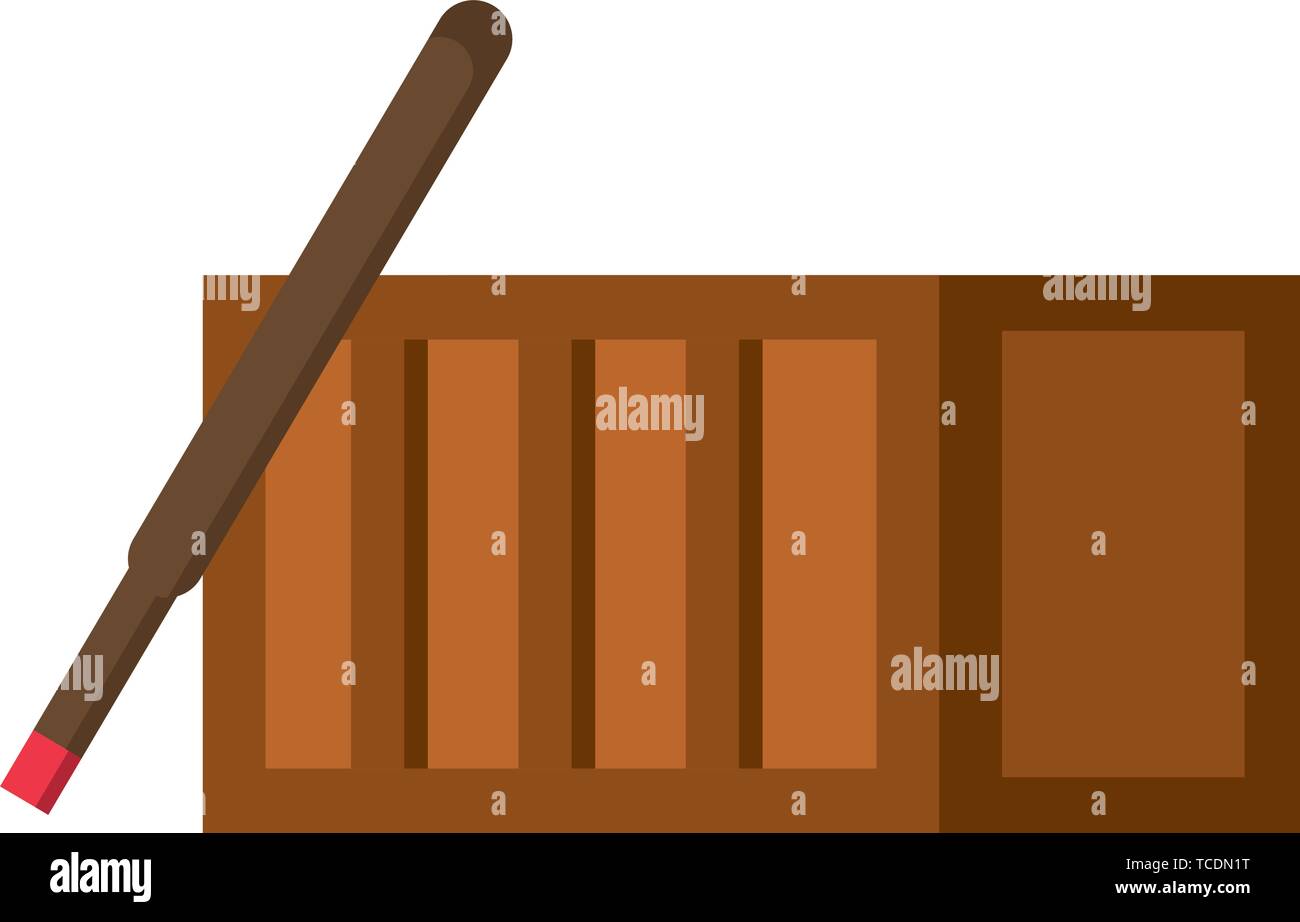 Videogioco retrò scatola di legno e bat pixel cartoon Illustrazione Vettoriale