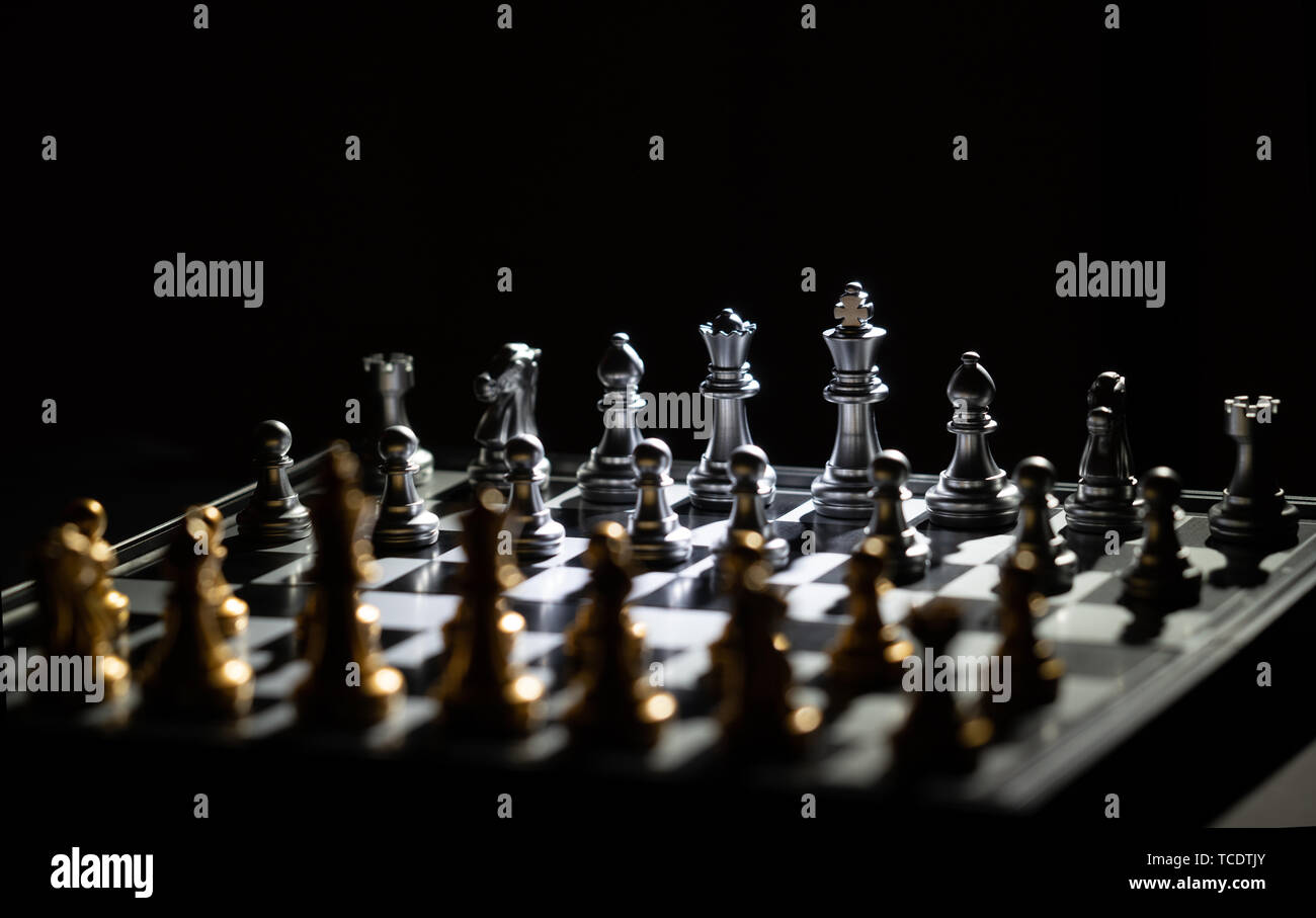 Scacchiera concetto di gioco per la competizione e la strategia Foto Stock
