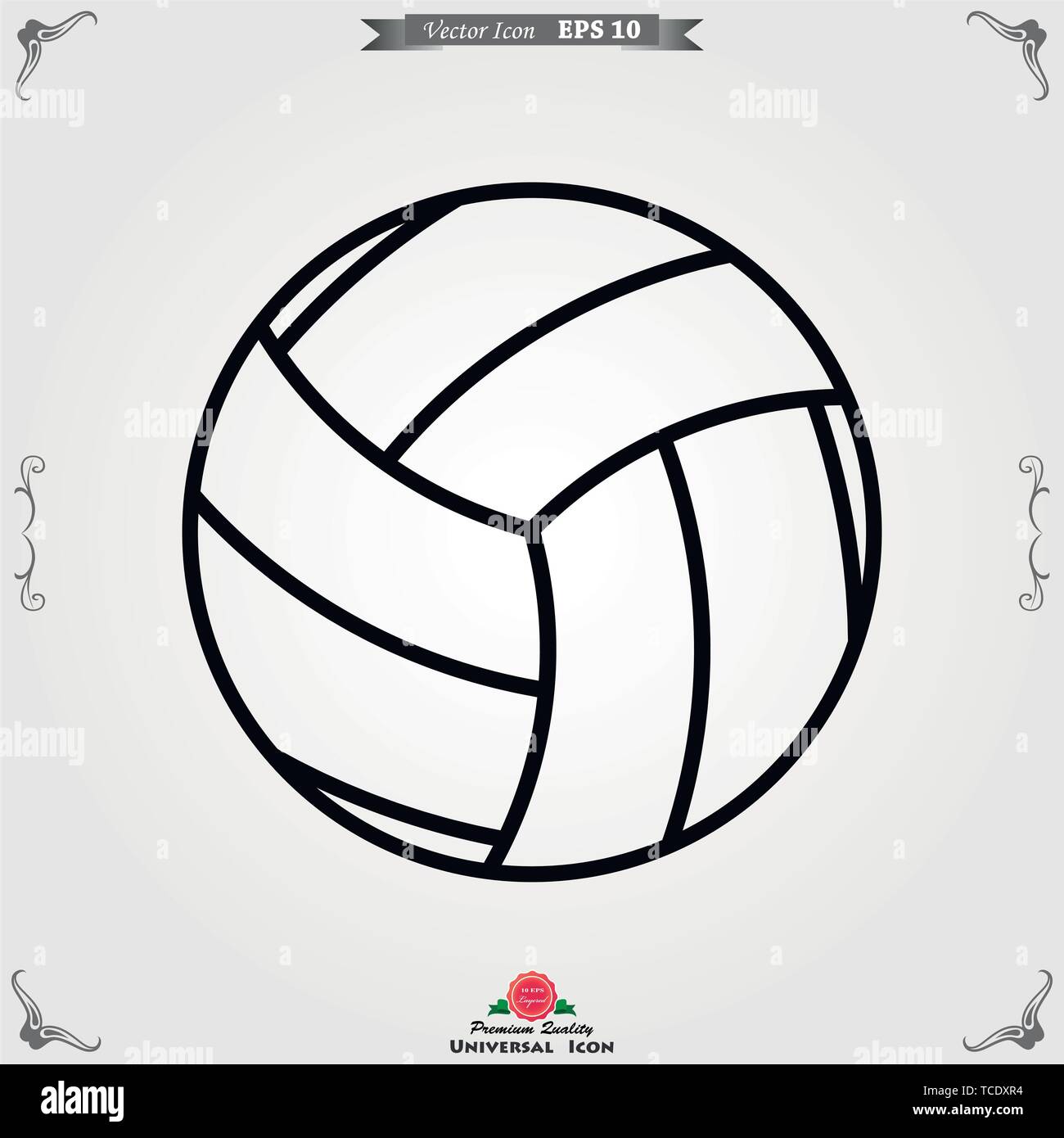 Sport icona a sfera. Piatto illustrazione vettore isolato su sfondo, firmare per la progettazione Illustrazione Vettoriale