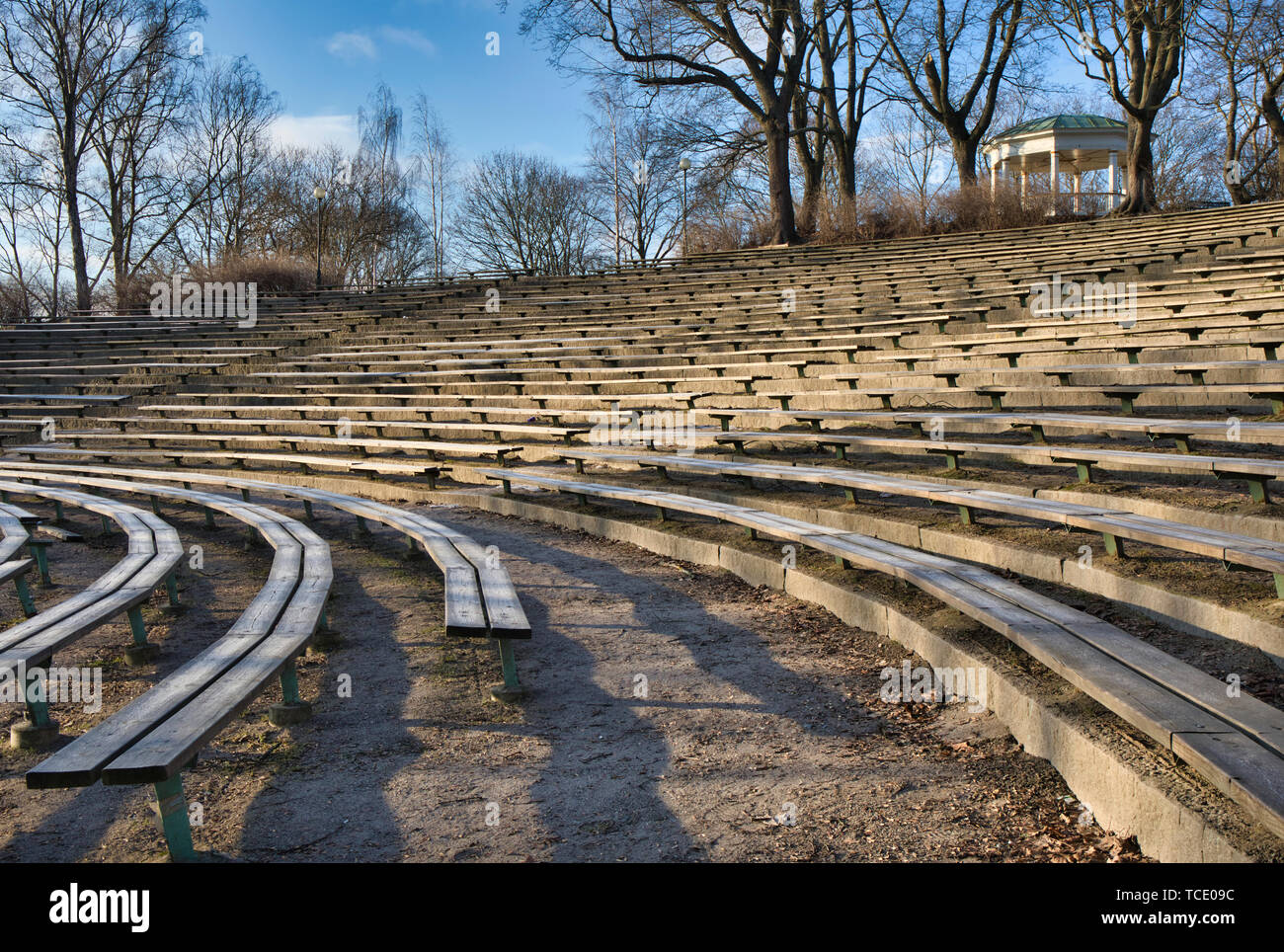 Open-air theatre, Vitabergsparken (Montagne Bianche), Sodermalm, Stoccolma, Svezia e Scandinavia Foto Stock