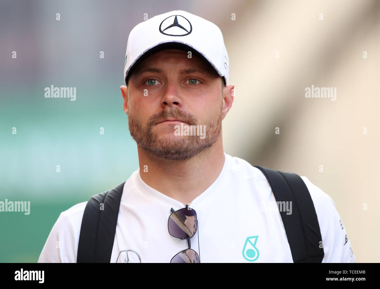 Mercedes Valterri Bottas durante il secondo turno di prove libere sul circuito de Monaco, Monaco Foto Stock