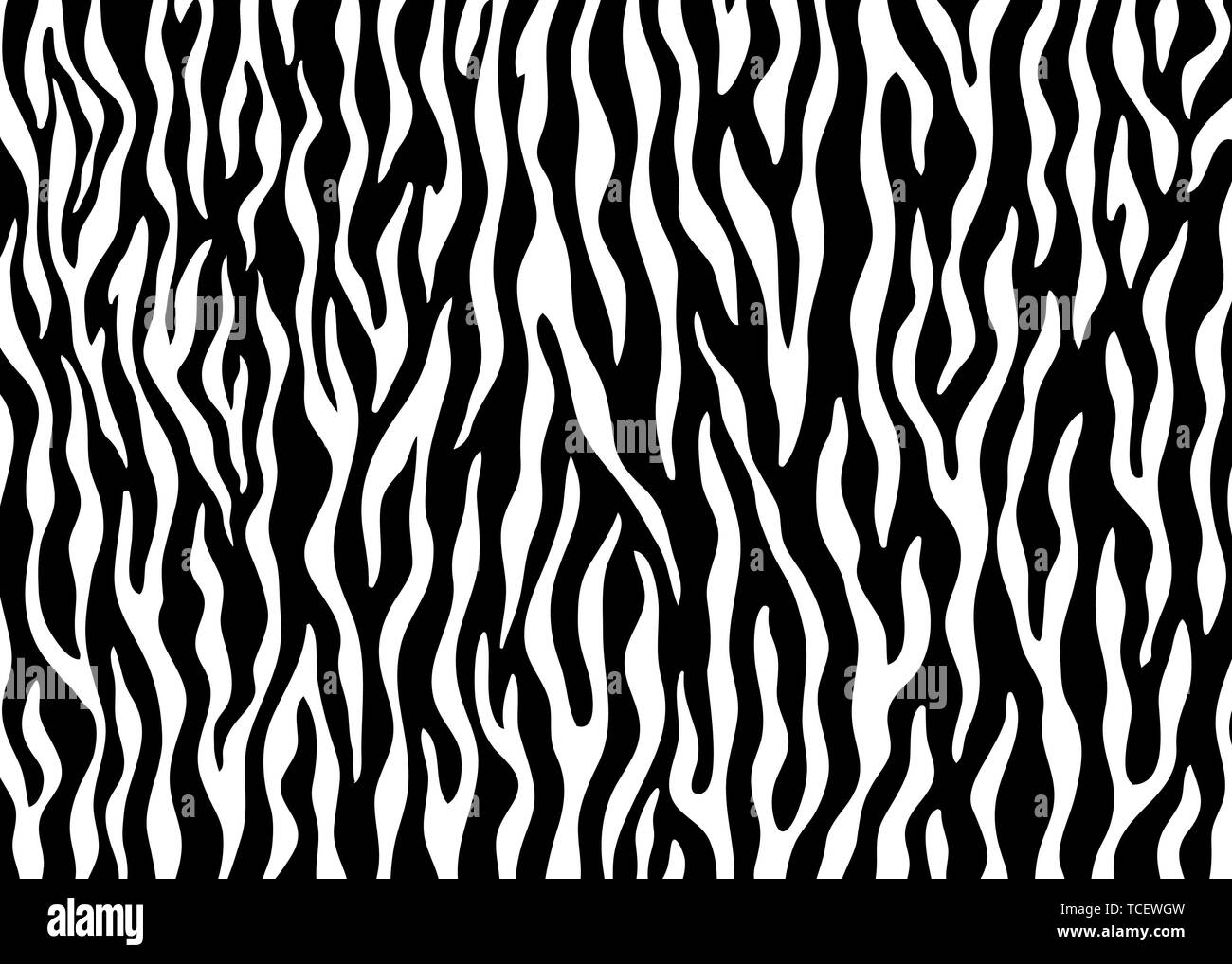 Pelle di zebra pattern design. Abstract stampa animale illustrazione vettoriale sfondo. La fauna selvatica pelle pelliccia design illustrazione. Per il web, home decor, moda, Illustrazione Vettoriale