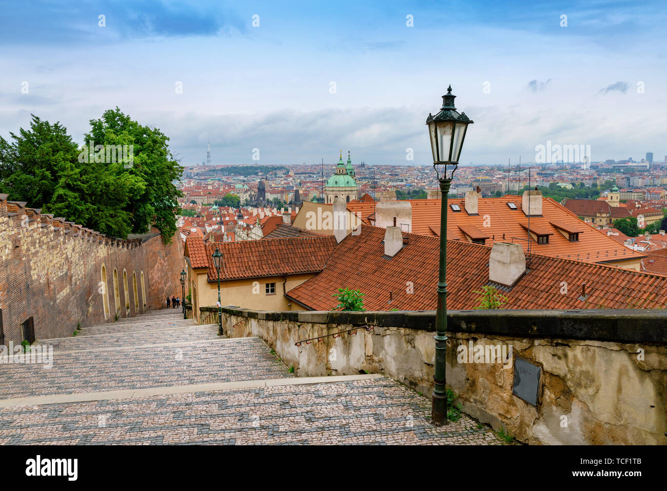 Vista sulla città di praga repubblica ceca Foto Stock