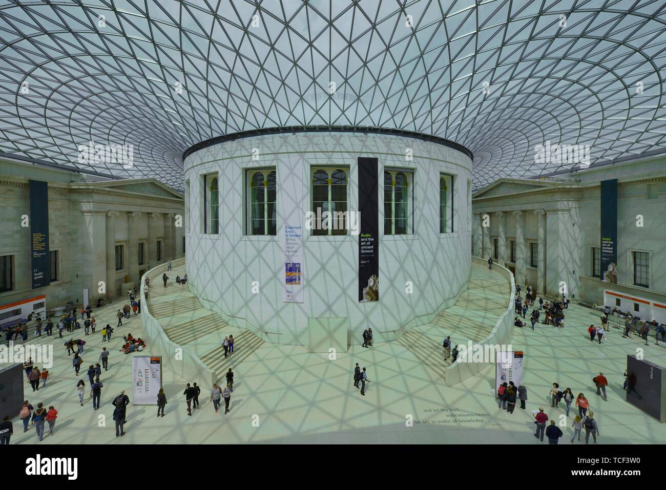 Atrio nel British Museum, Bloomsbury, Londra, Gran Bretagna Foto Stock