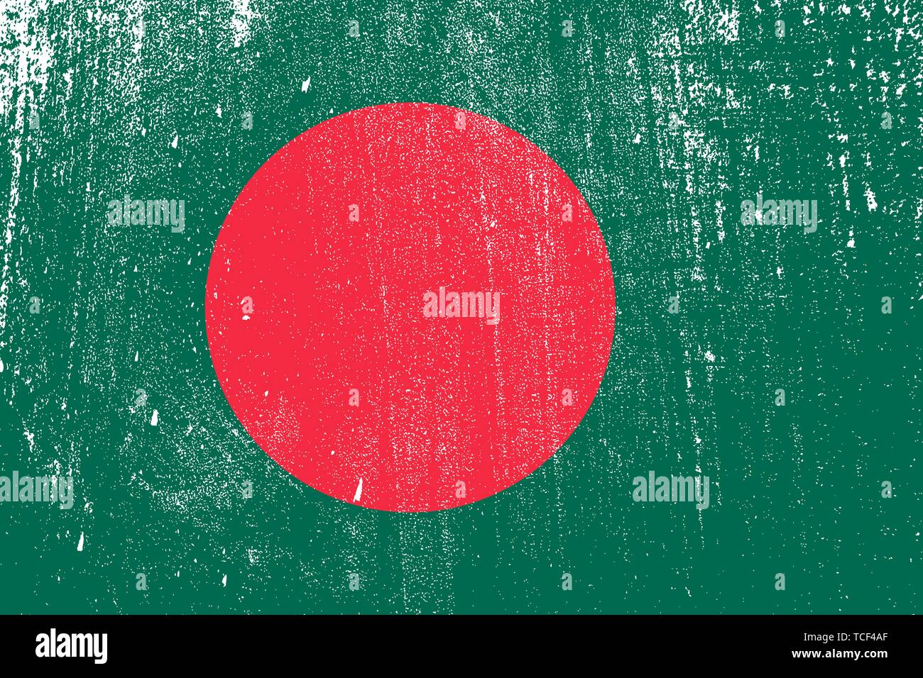 In stile grunge bandiera del Bangladesh . Modello per la progettazione . Modello per la progettazione Illustrazione Vettoriale