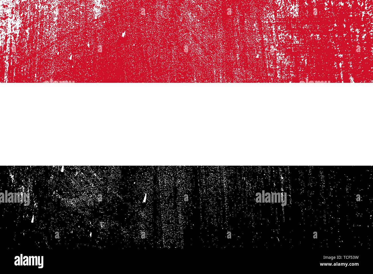 In stile grunge bandiera dello Yemen . Modello per la progettazione . Modello per la progettazione Illustrazione Vettoriale