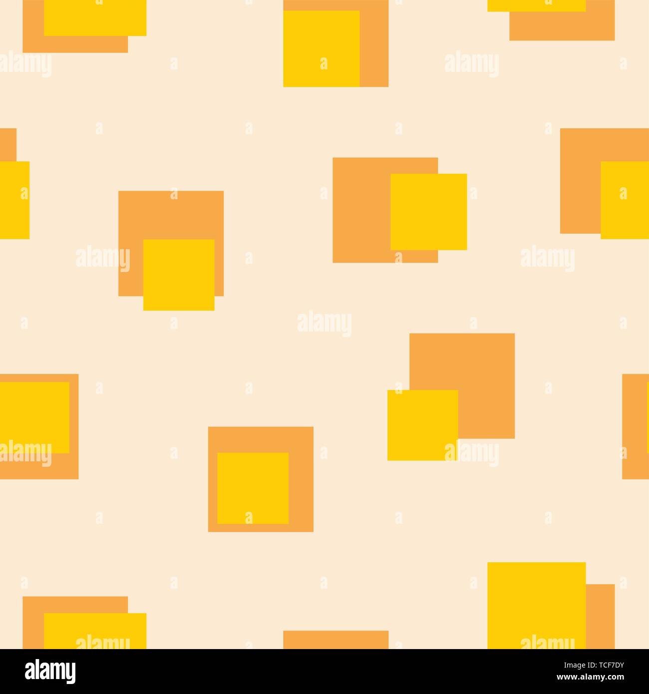 Seamless pastello astratto forme geometriche rettangoli su uno sfondo color crema per tessuti, sfondi, tovaglie, stampe e disegni. Il file EPS Illustrazione Vettoriale
