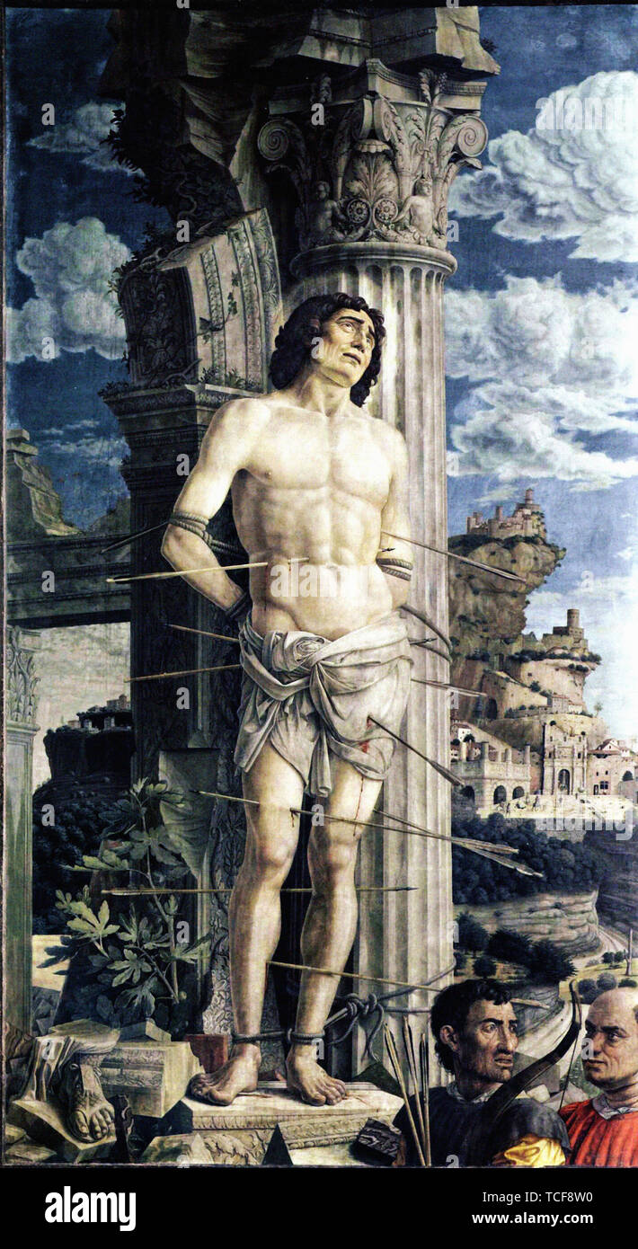 Andrea Mantegna - San Sebastian 1480 Foto Stock