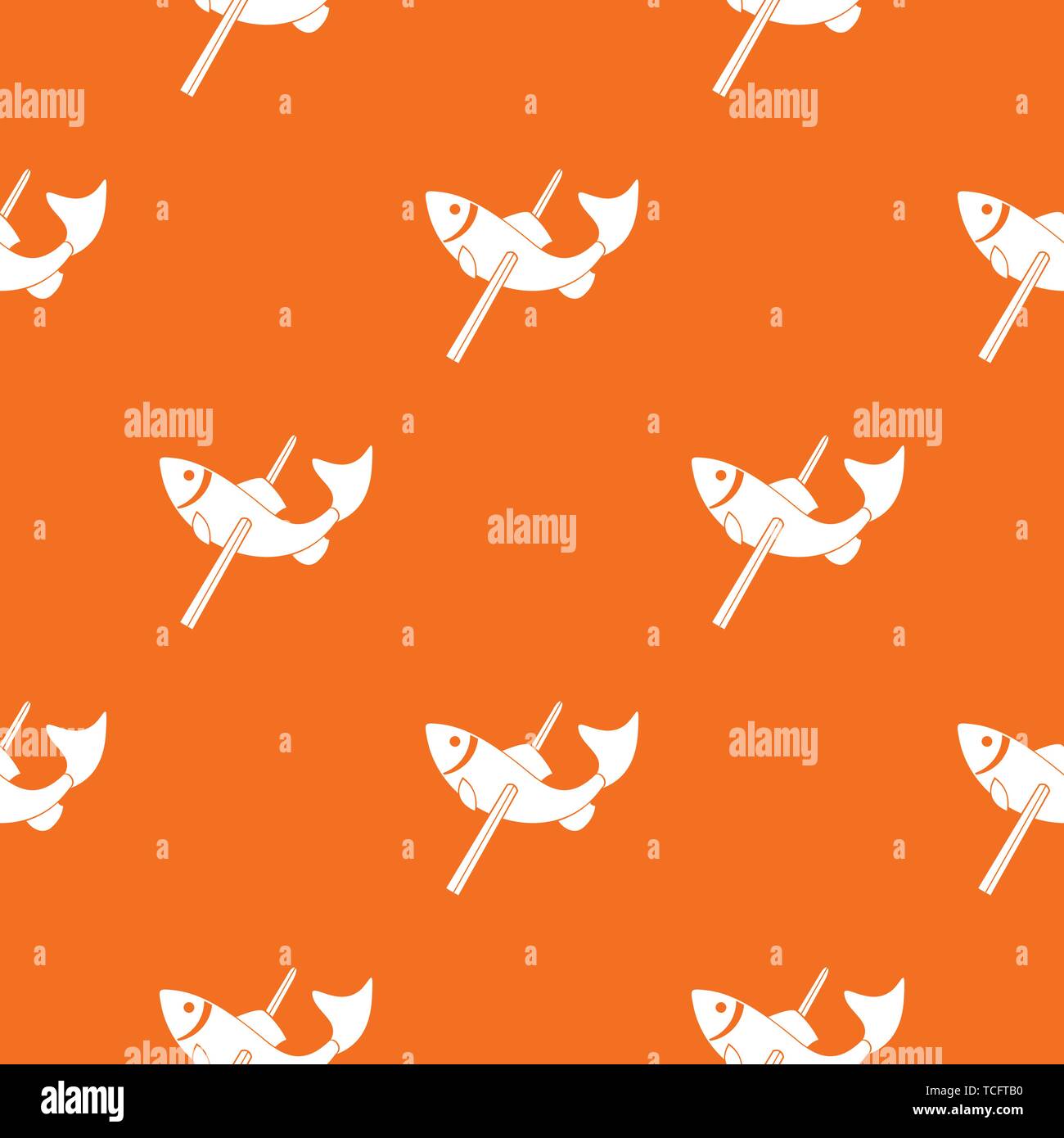 Modello di pesca vector orange Illustrazione Vettoriale