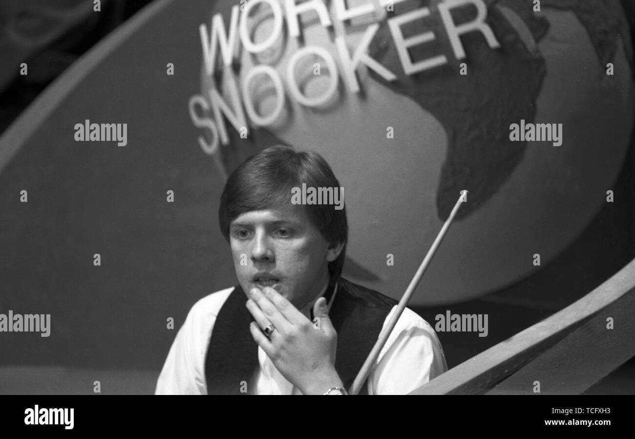 World Snooker Championship 1990 Neil Foulds Foto di Tony Henshaw Foto Stock