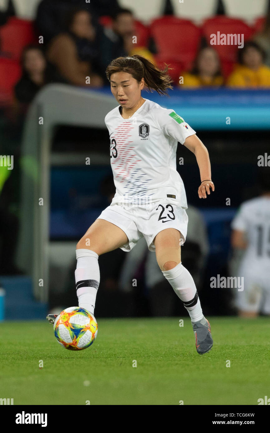 Parigi, Francia. Il 7 giugno, 2019. Kang Chae-rim (Corea del Sud) durante il FIFA Coppa del Mondo Donne Francia 2019 Gruppo un match tra Francia 4-0 Corea del Sud al Parc des Princes di Parigi, Francia, giugno 7, 2019. Foto Stock