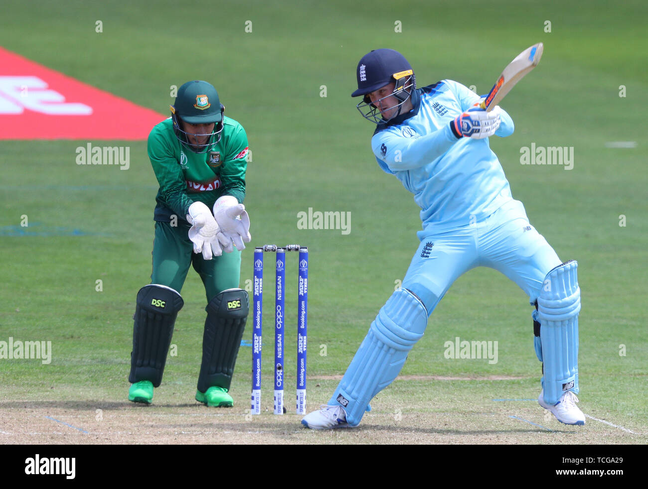 CARDIFF, Galles. 08 giugno 2019: Jason Roy d'Inghilterra batting durante l'Inghilterra v Bangladesh, ICC Cricket World Cup Match, a Cardiff Galles Stadium di Cardiff, Galles. Credito: Lo sport europeo Agenzia fotografica/Alamy Live News Foto Stock