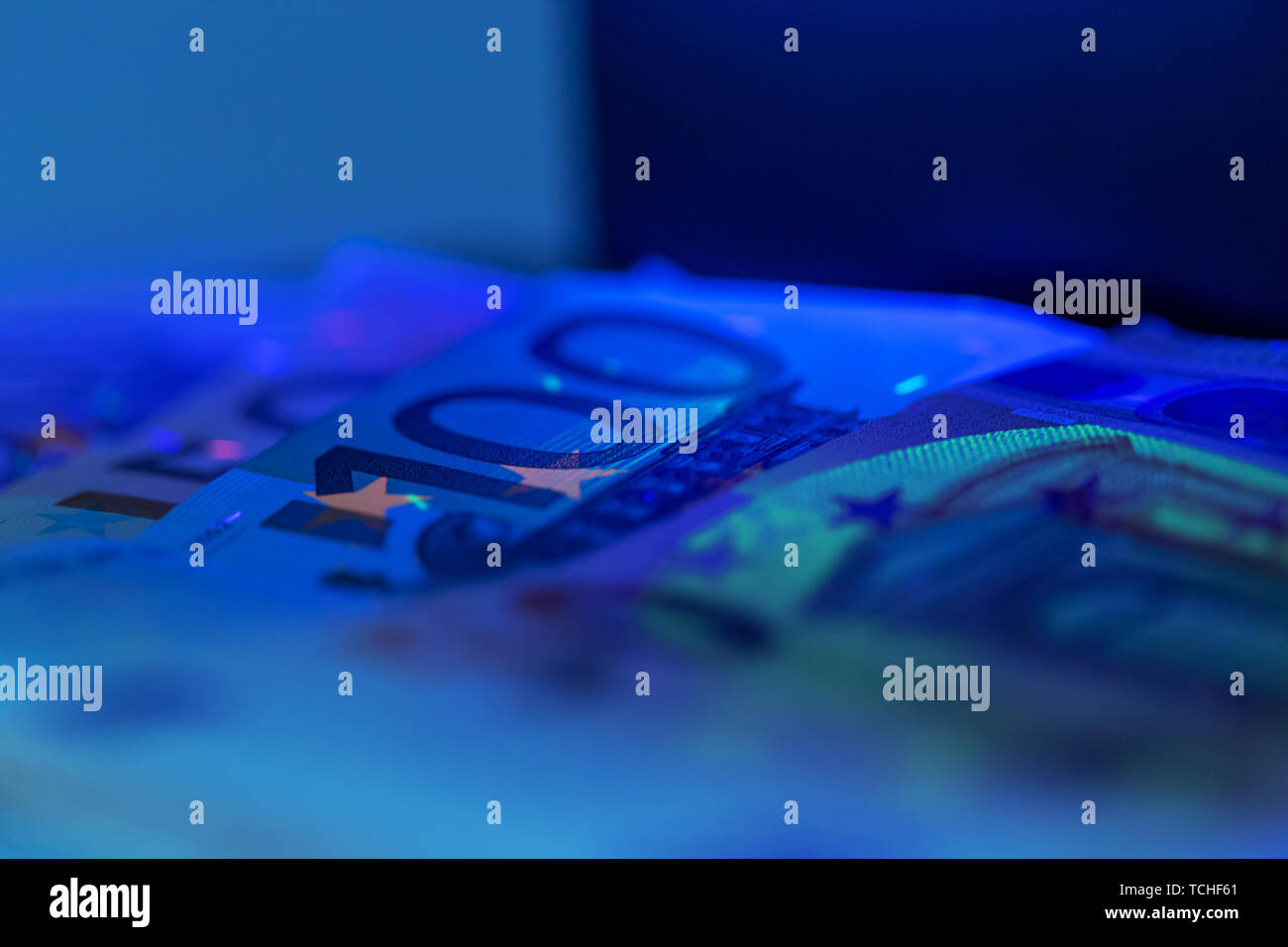 Controllare il denaro da vicino Foto Stock