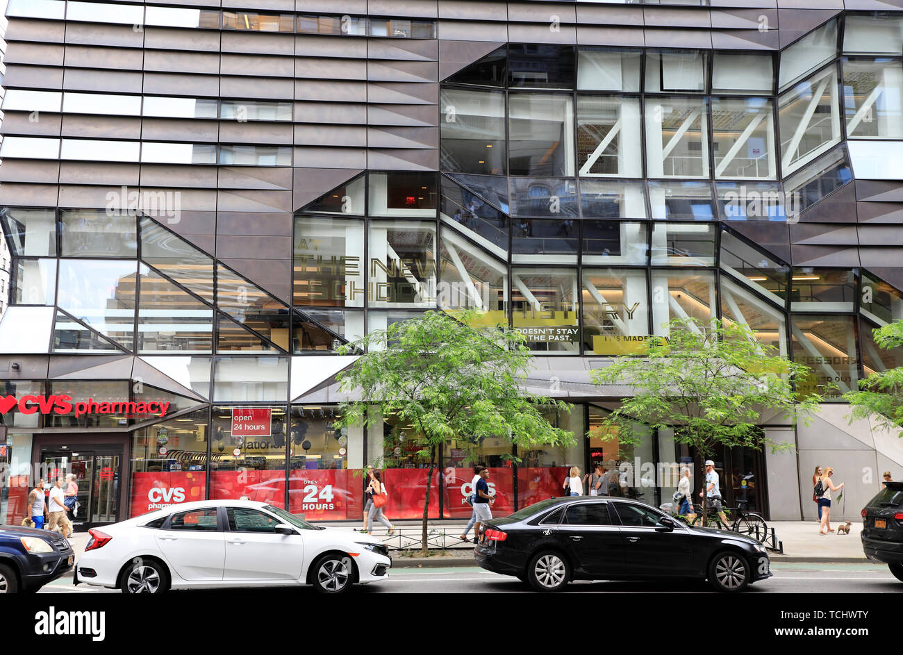 Dettaglio dell'architettura del Centro Universitario della Nuova Scuola Università.Manhattan.New York City.USA Foto Stock