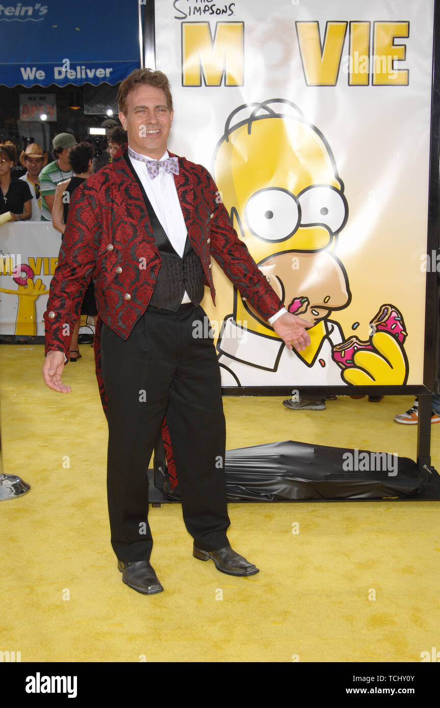 LOS ANGELES, CA. Luglio 25, 2007: Direttore David Silverman presso la premiere mondiale di The Simpsons Movie. © 2007 Paul Smith / Featureflash Foto Stock