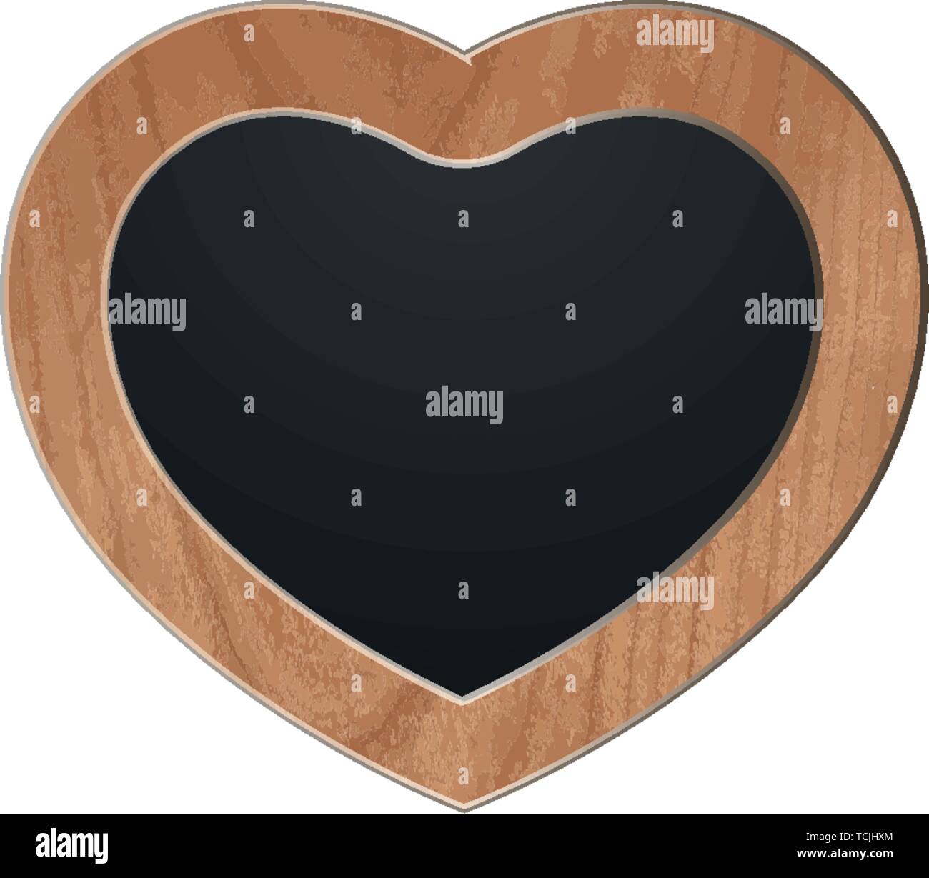 Cuore bordo legno ardesia chalk scudo vettore forma di amore Illustrazione Vettoriale