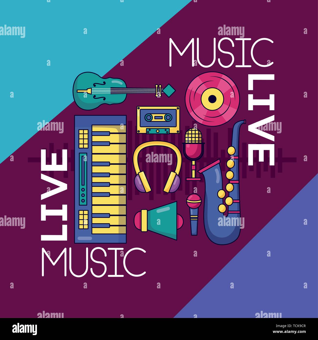 Festival music poster Illustrazione Vettoriale