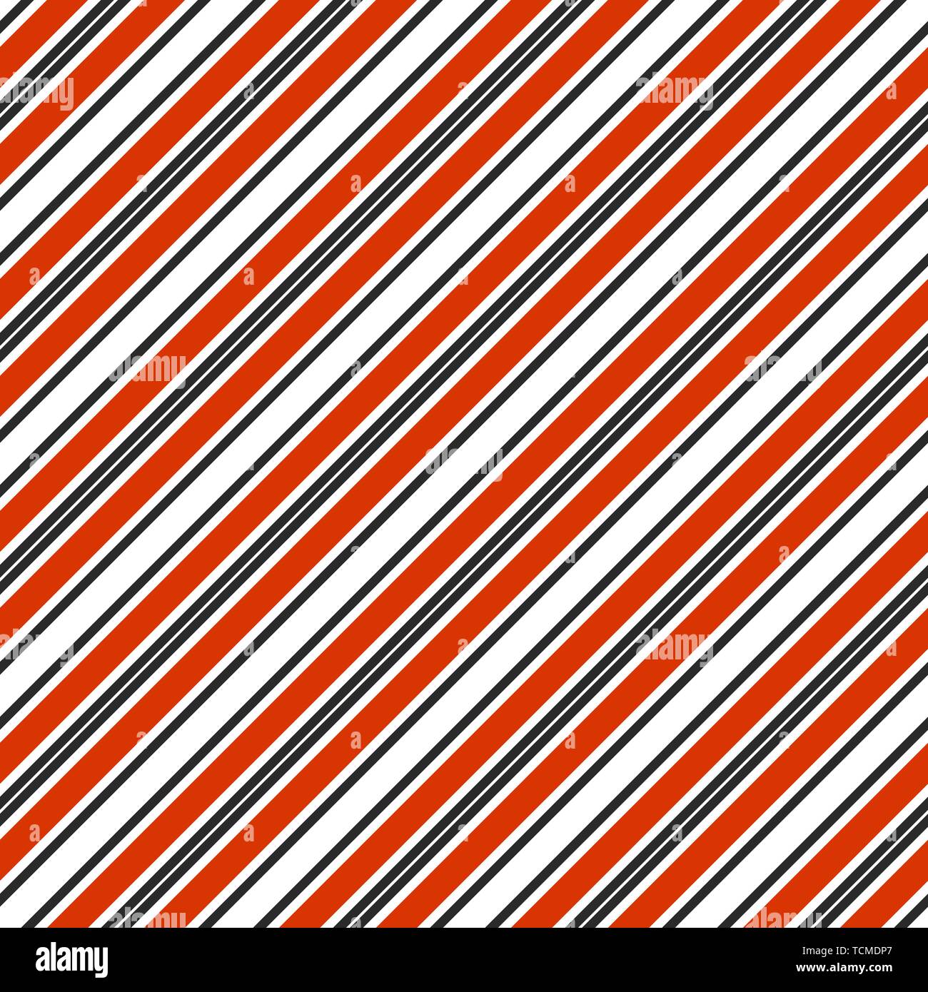 Strisce di Halloween Seamless Pattern - Nero, di colore arancione e bianco strisce diagonali design Illustrazione Vettoriale
