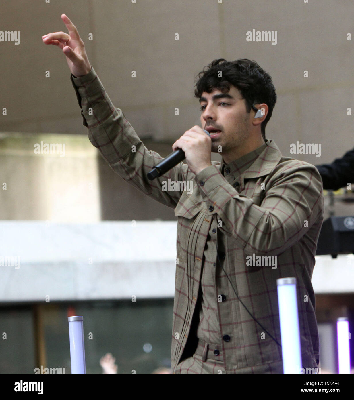 Giugno 07, 2019 Joe Jonas, di Jonas Brothers a oggi mostrano una serie di concerti per eseguire, parlare di nuovo album inizia la felicità e tour in New York Giugno 07, 2019 Credit:RW/MediaPunch Foto Stock