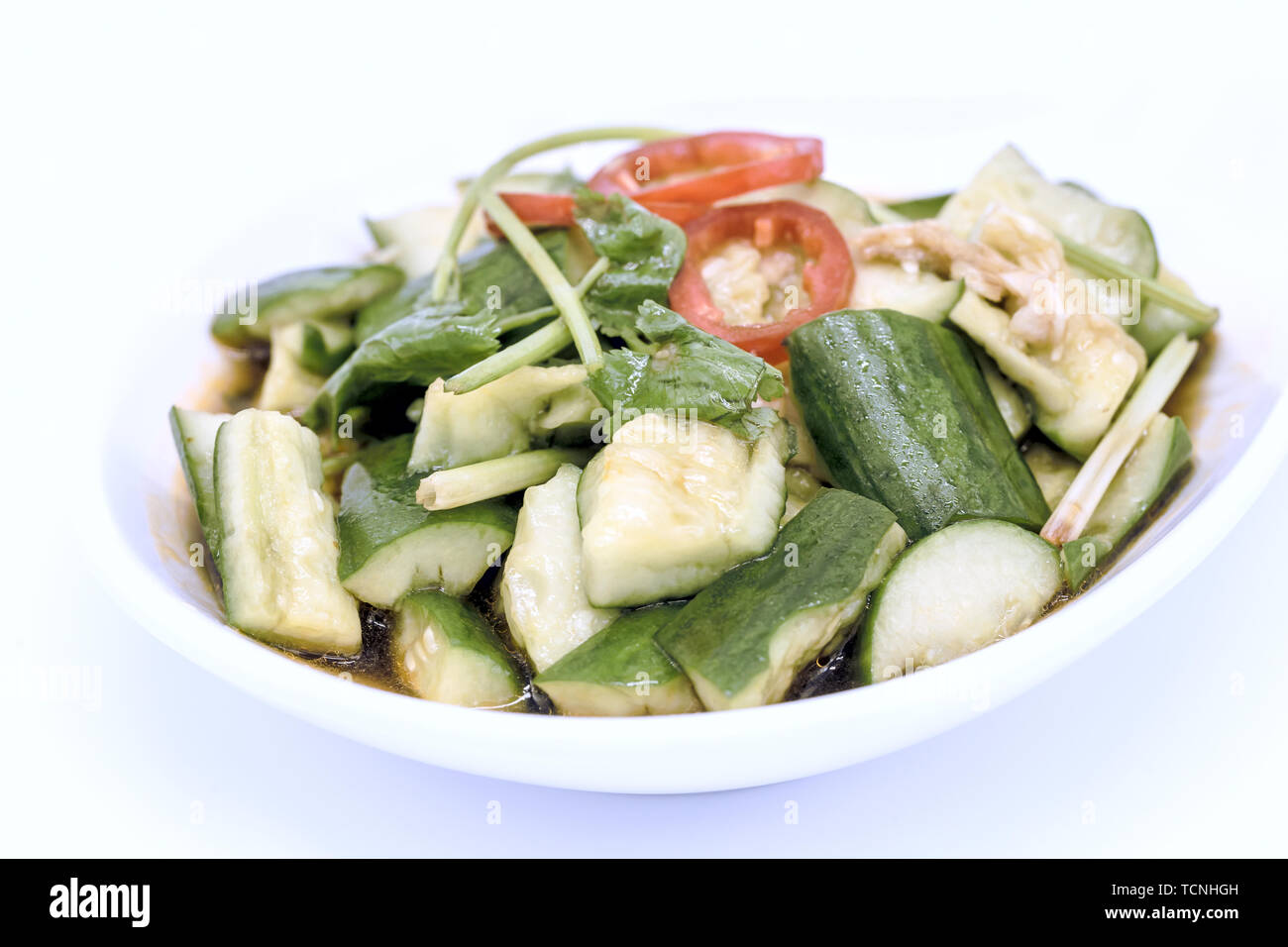 Il cetriolo snack Foto Stock