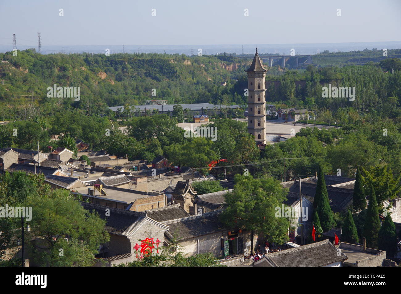 Antica casa di famiglia di partito villaggio, Hancheng, Weinan Provincia, Provincia di Shaanxi Foto Stock