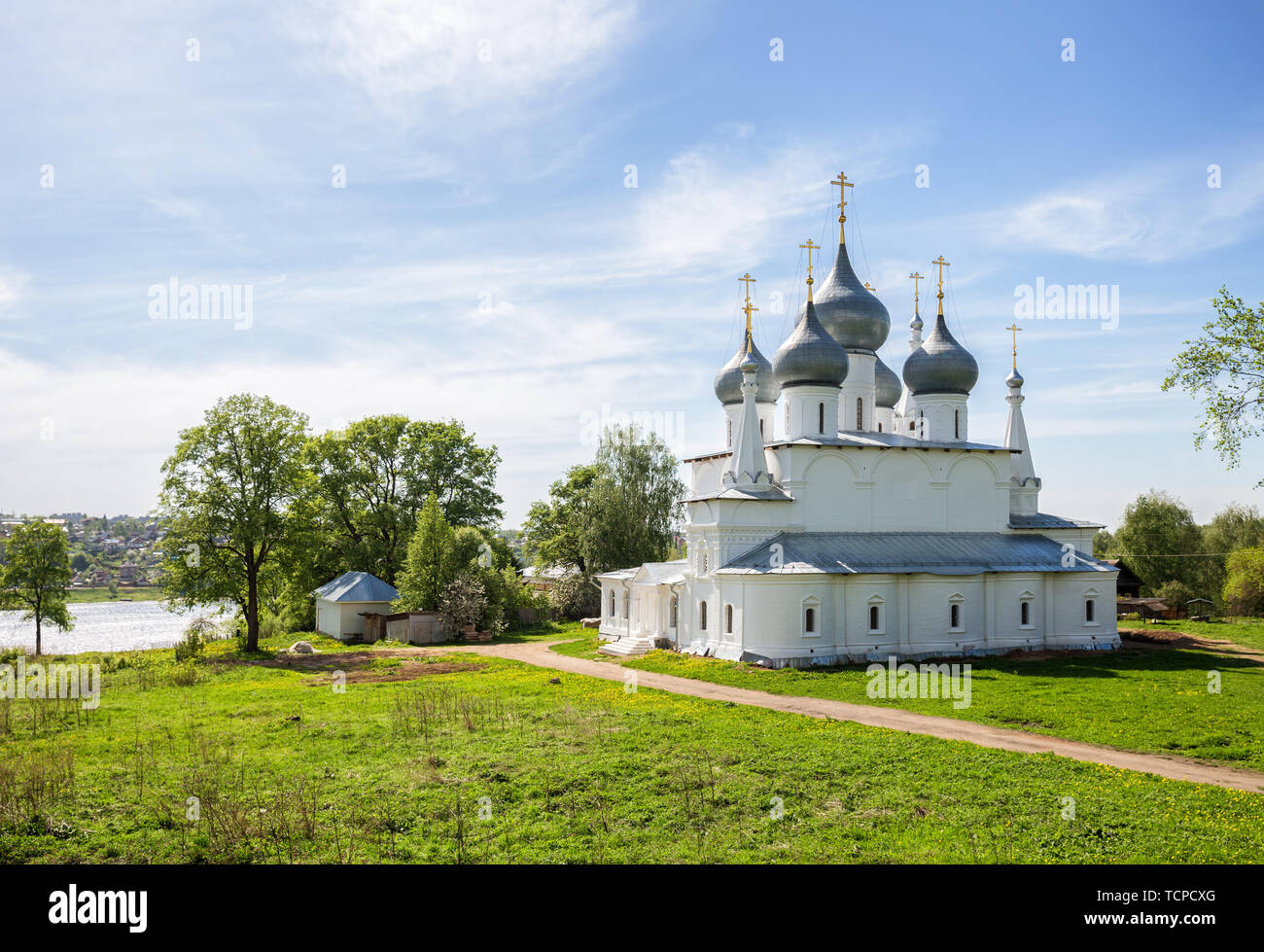 Cattedrale di esaltazione della Santa Croce, monumento di architettura del XVII secolo, Tutaev, Yaroslavl Regione, Russia Foto Stock