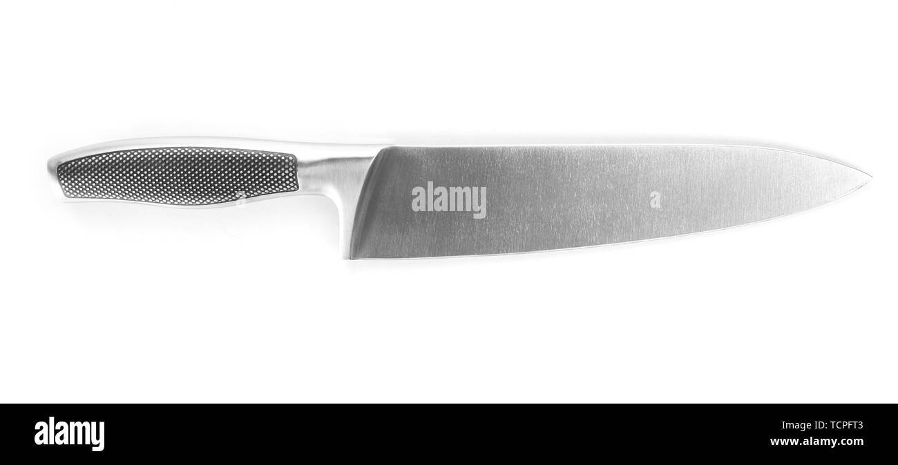 Coltello per cuoco isolato su bianco Foto Stock