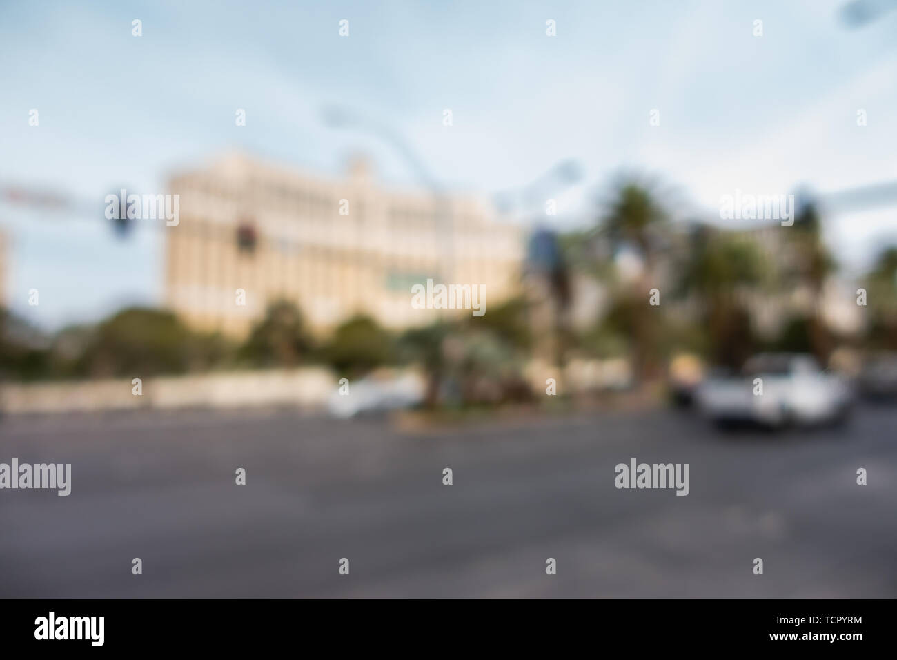 Abstract sfondo sfocato della Strip di Las Vegas Boulevard di Las Vegas Nevada City STATI UNITI D'AMERICA Foto Stock