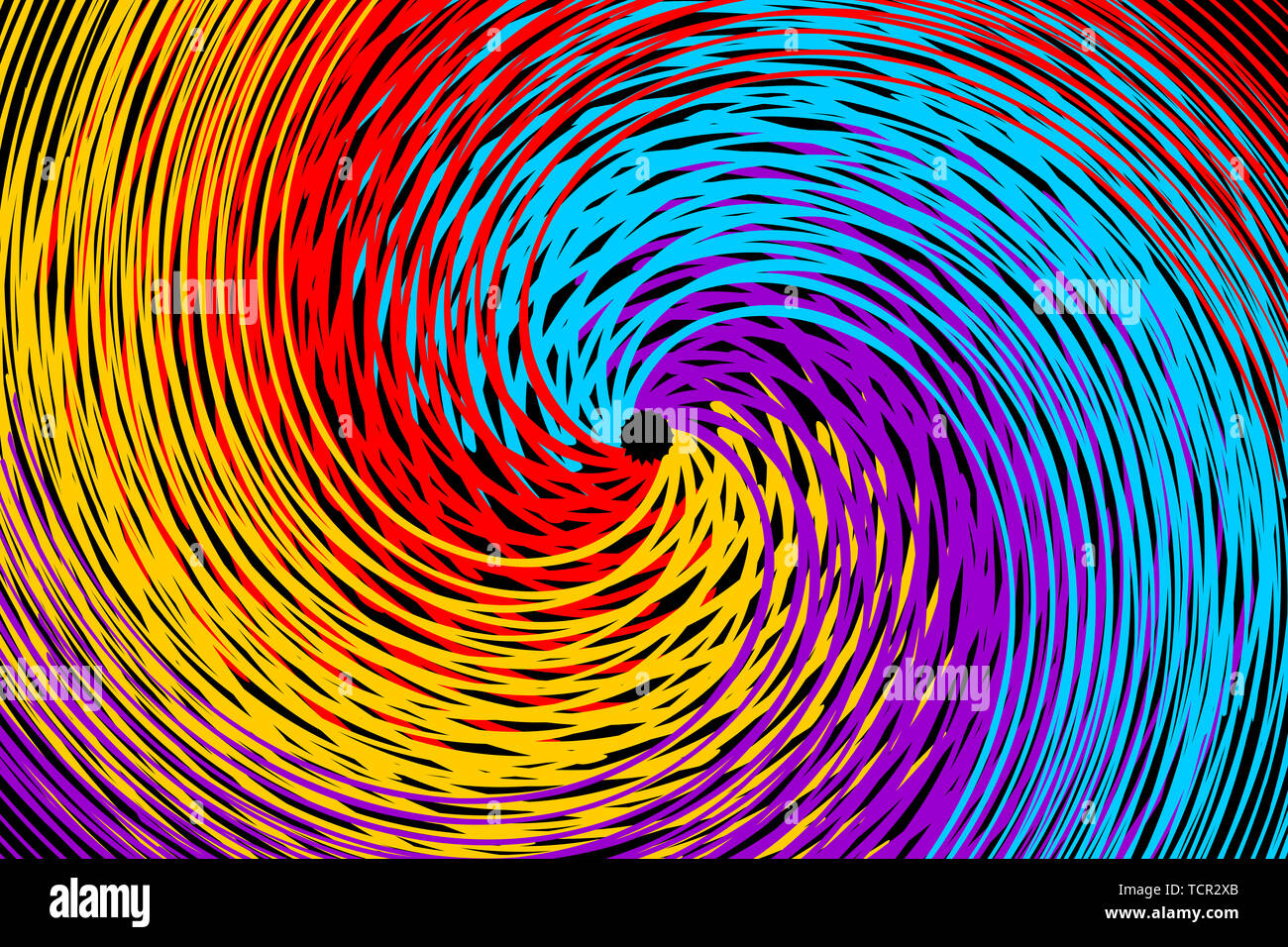 Linea di colore composizione vortice distorto sfondo astratto Foto Stock