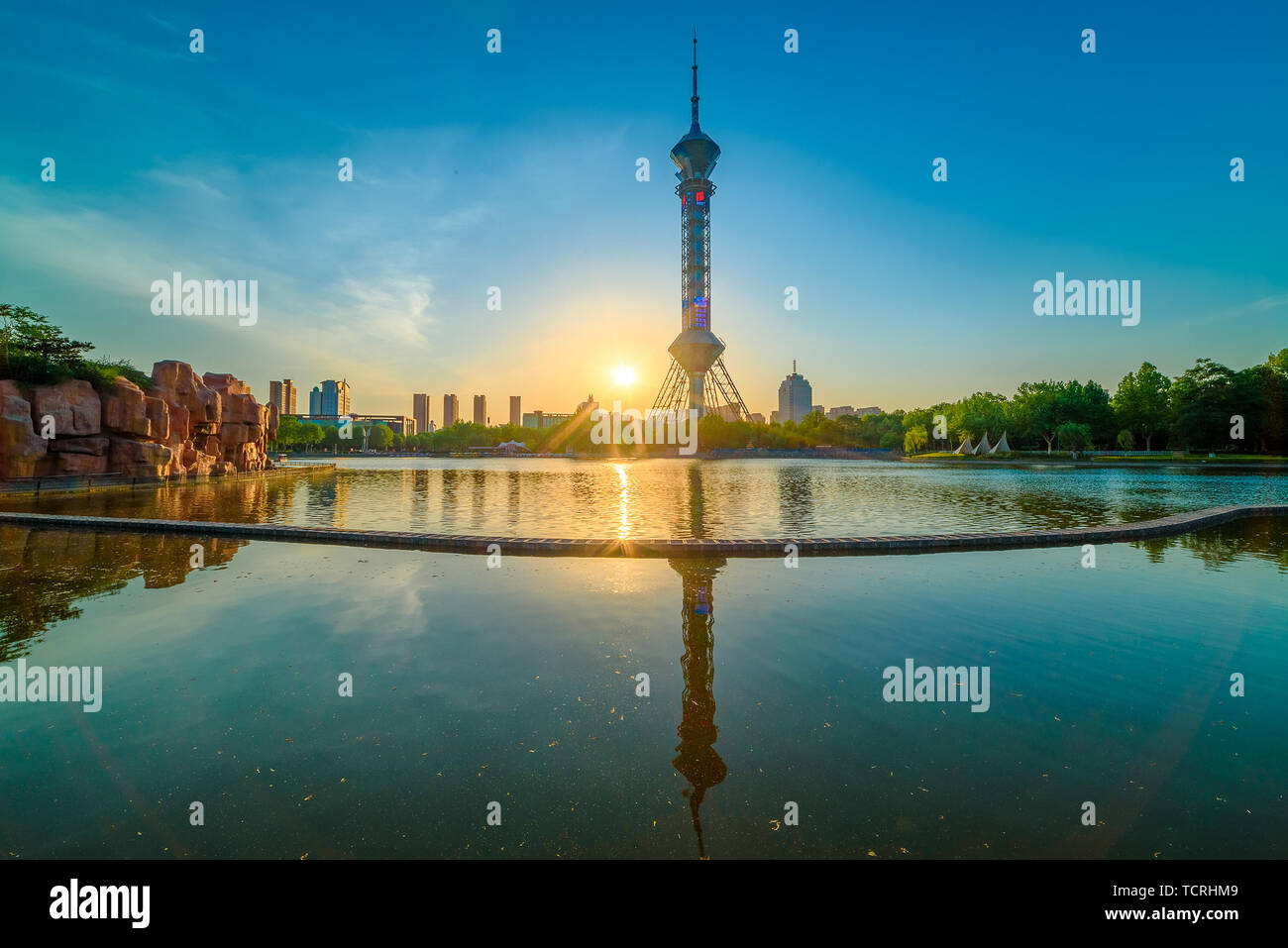 Shijiazhuang TV Tower Foto Stock