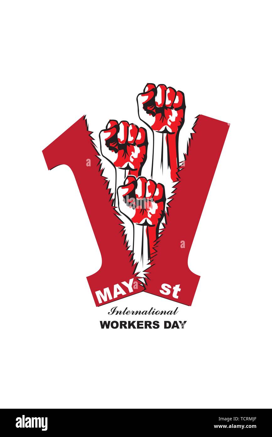 Maggio 1st Giornata Dei Lavoratori. Illustrazione del vettore creativo della giornata lavorativa. Illustrazione Vettoriale