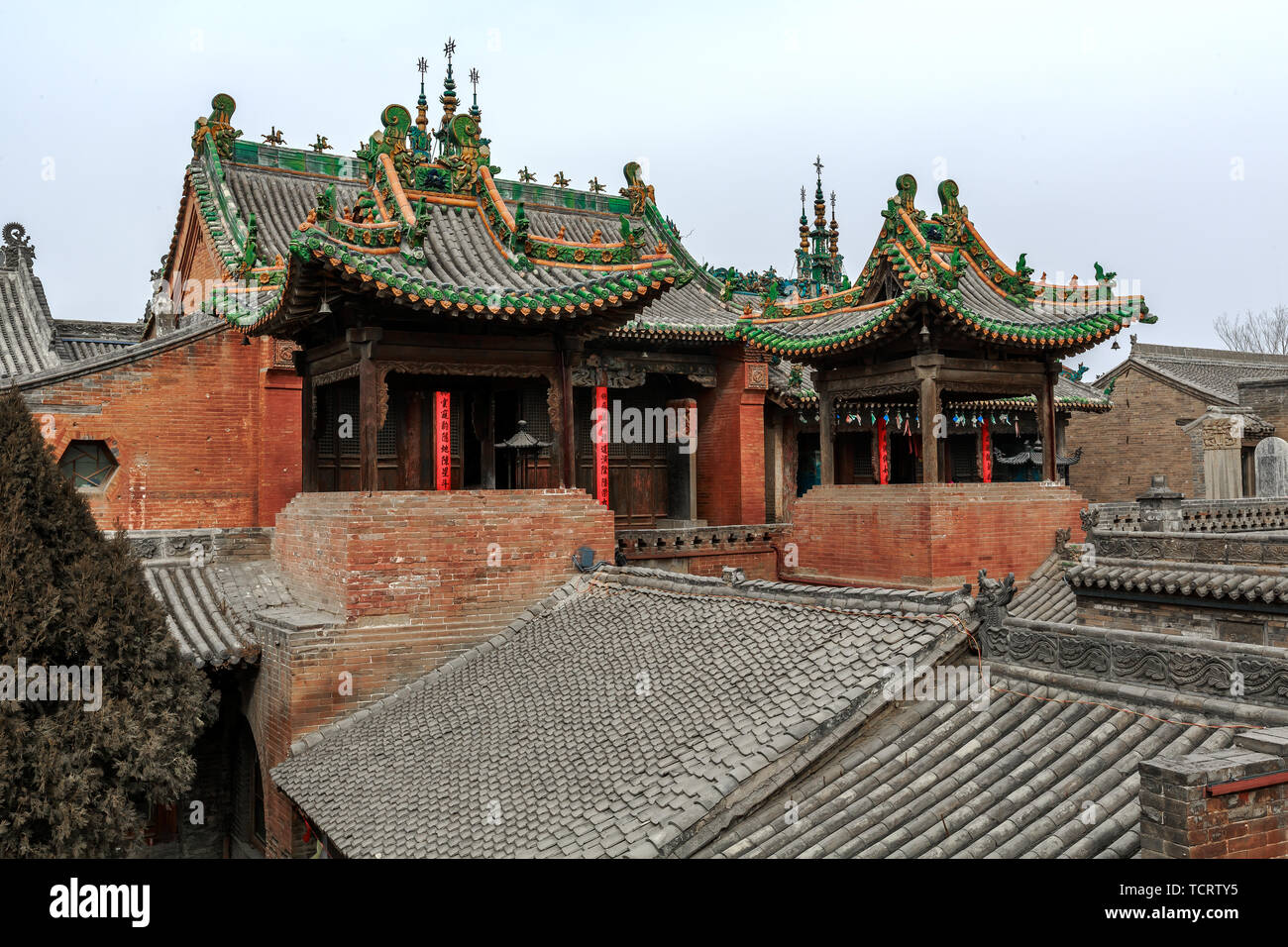 Il tempio antico architettura del castello Zhangbi Foto Stock