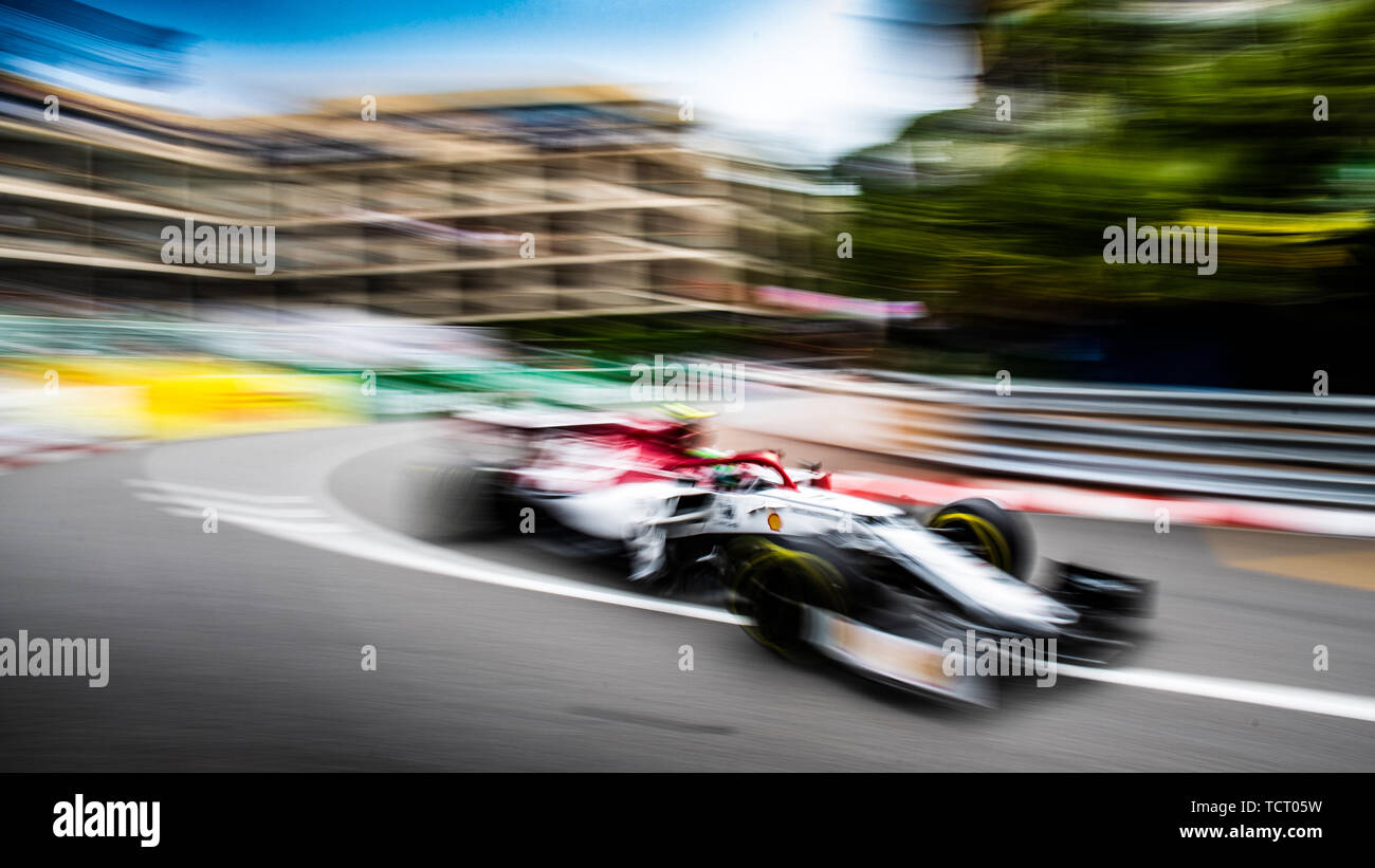 Monte Carlo/Monaco - 23/05/2019 - #99 Antonio Giovinazzi (ITA, Alfa Romeo, C38) durante la FP2 in vista del 2019 Grand Prix di Monaco Foto Stock